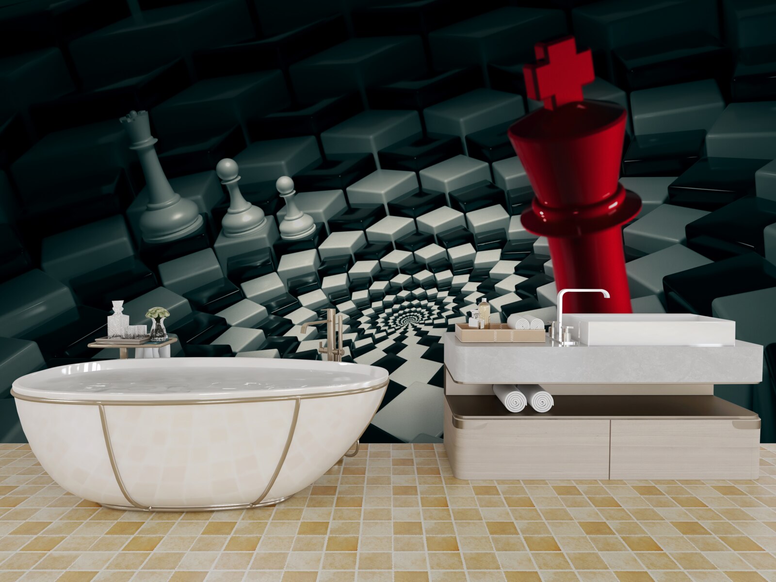 Fototapeta veľké šachové figúrky