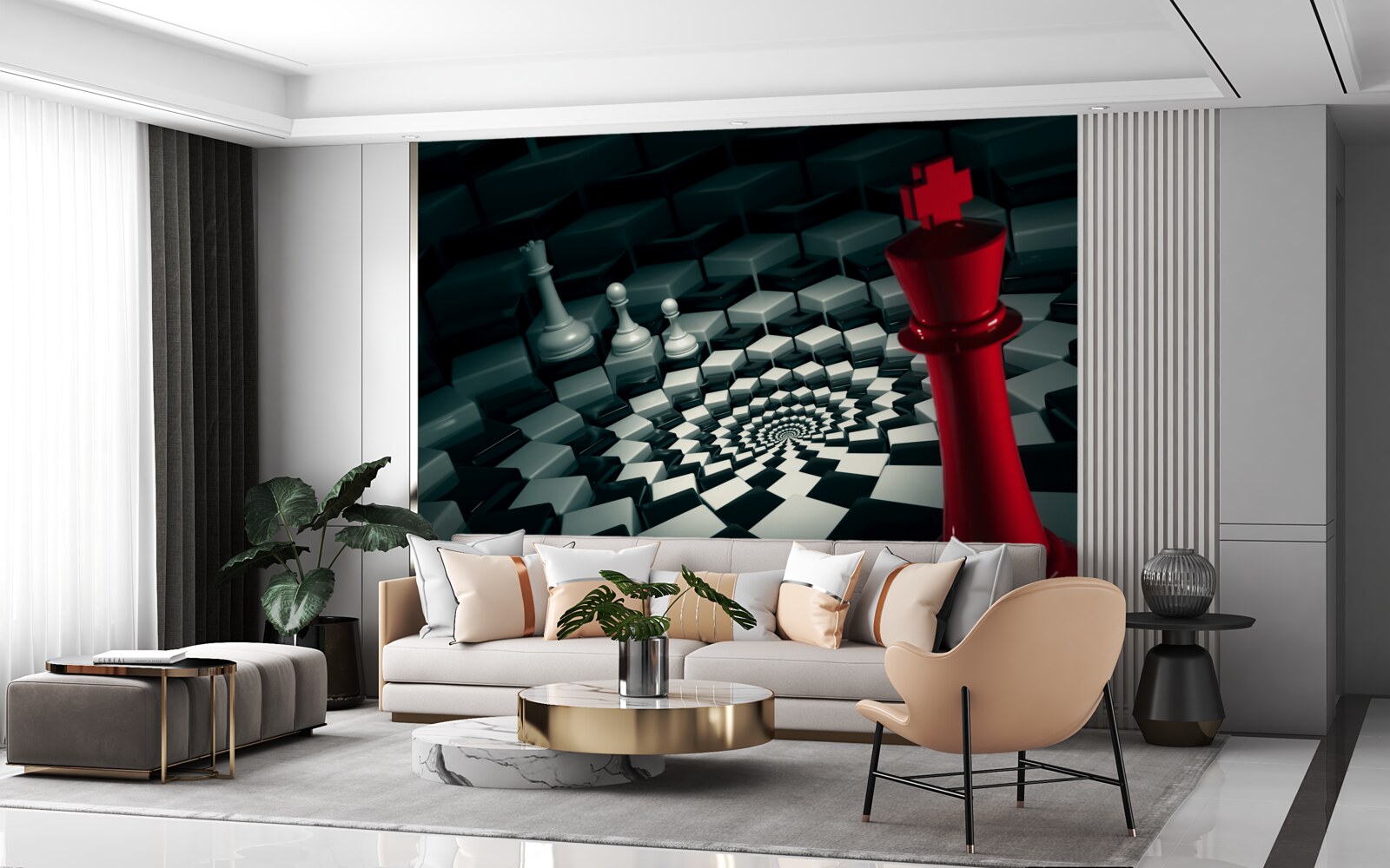 Fototapeta veľké šachové figúrky