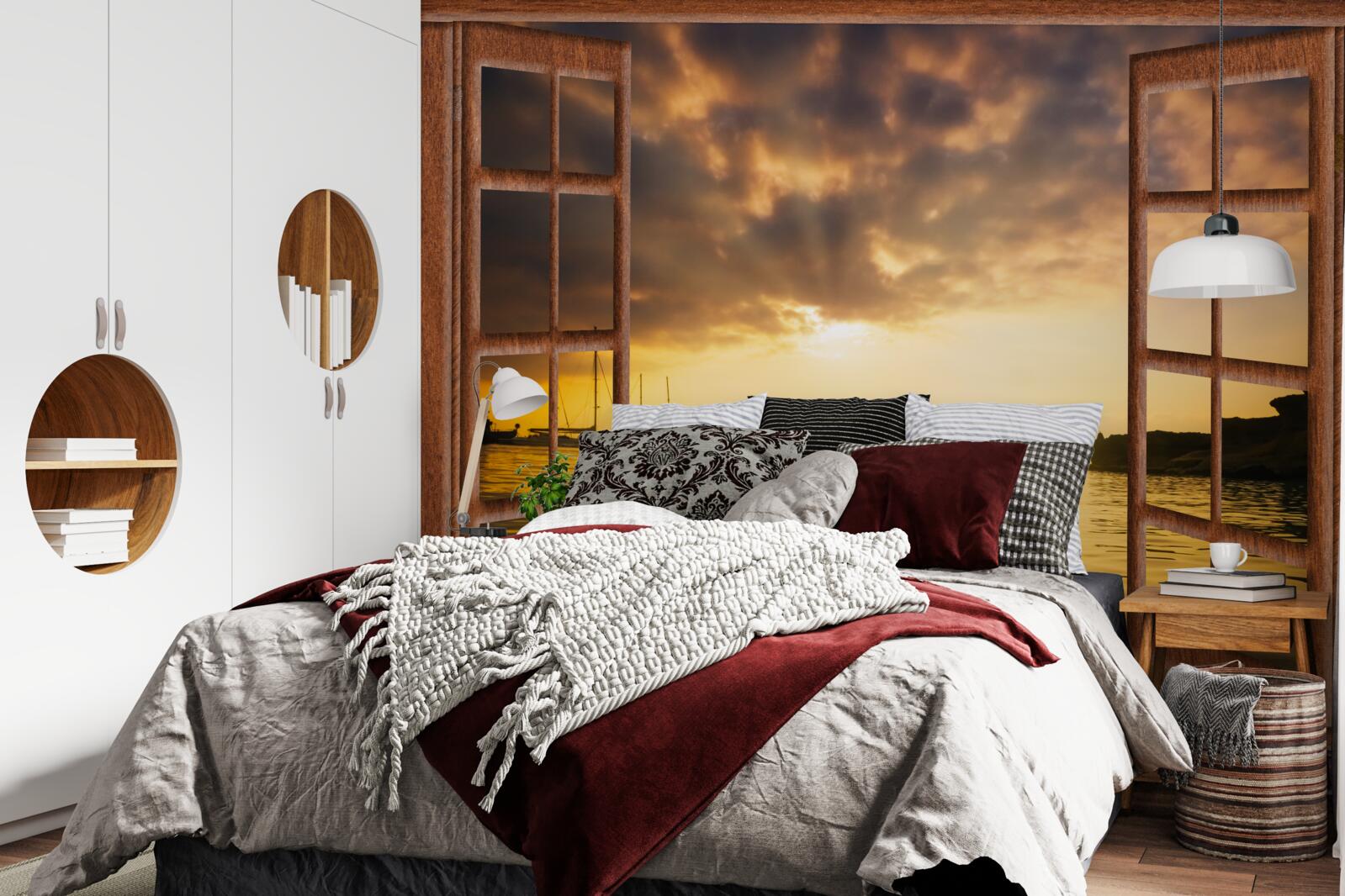 Fototapeta nádherná krajina za oknom