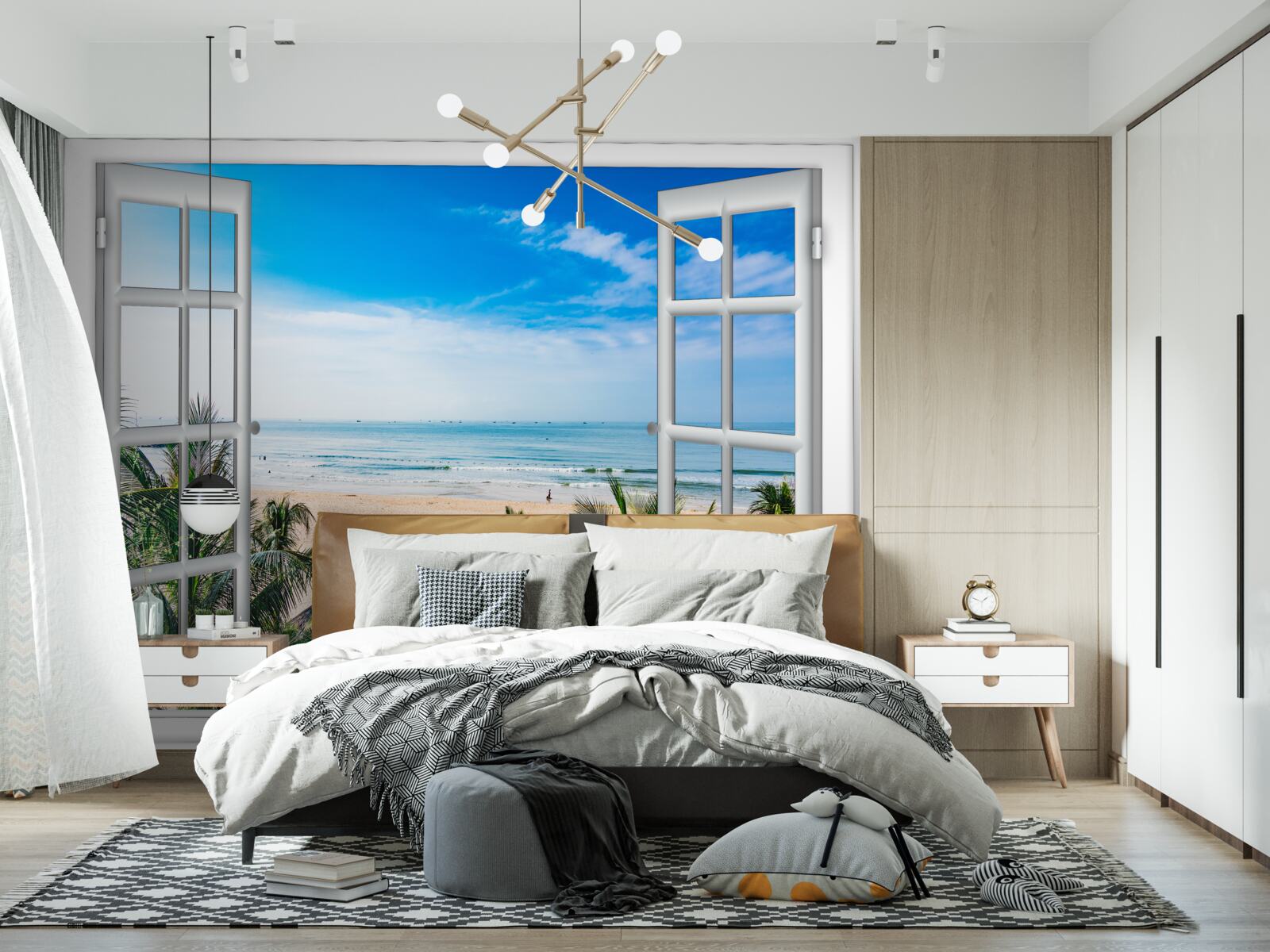 Fototapeta otvorené okná s krásnym výhľadom