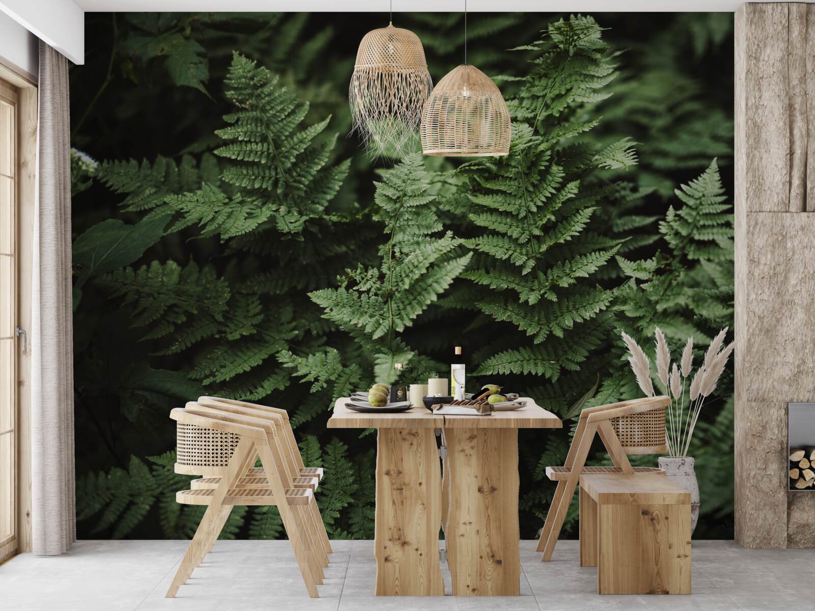 Fototapeta svieže zelené listy paprade