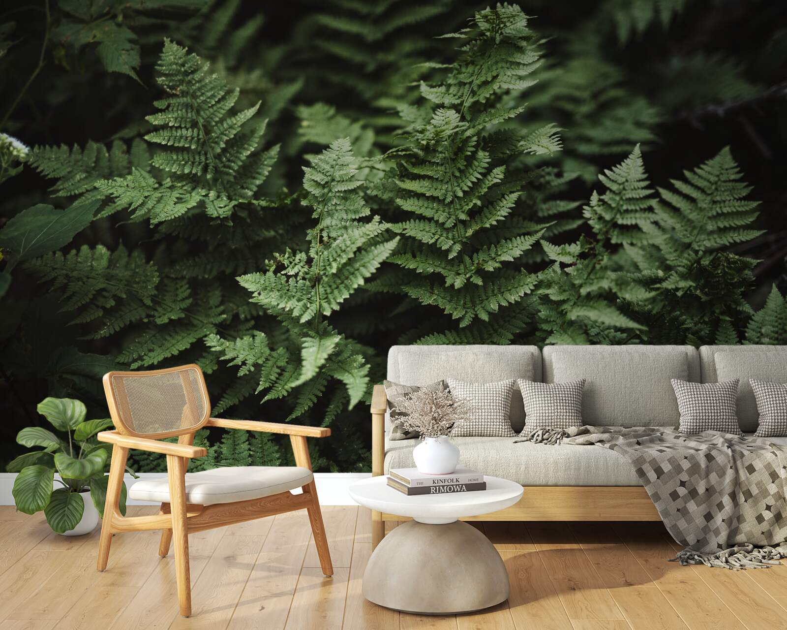 Fototapeta svieže zelené listy paprade