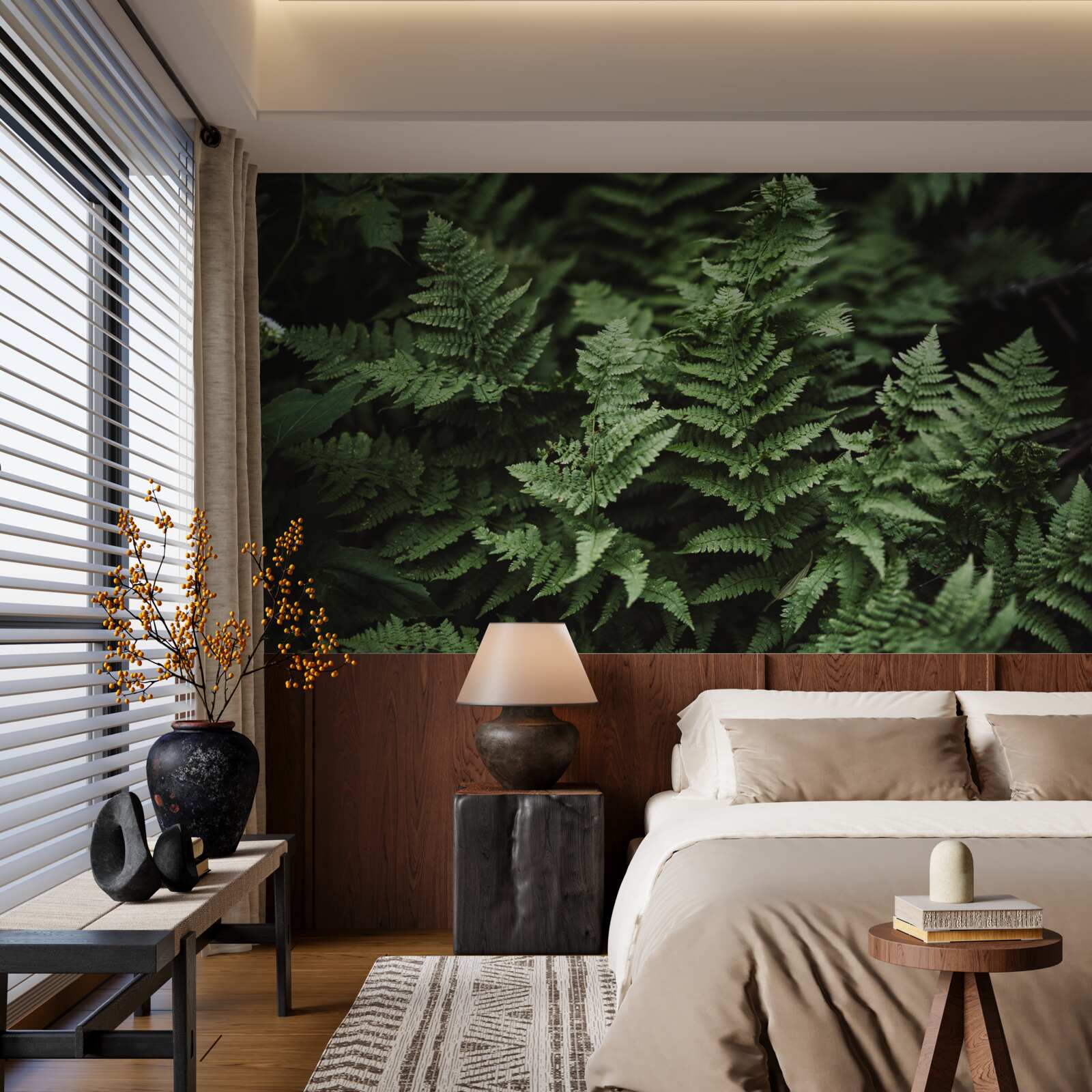 Fototapeta svieže zelené listy paprade