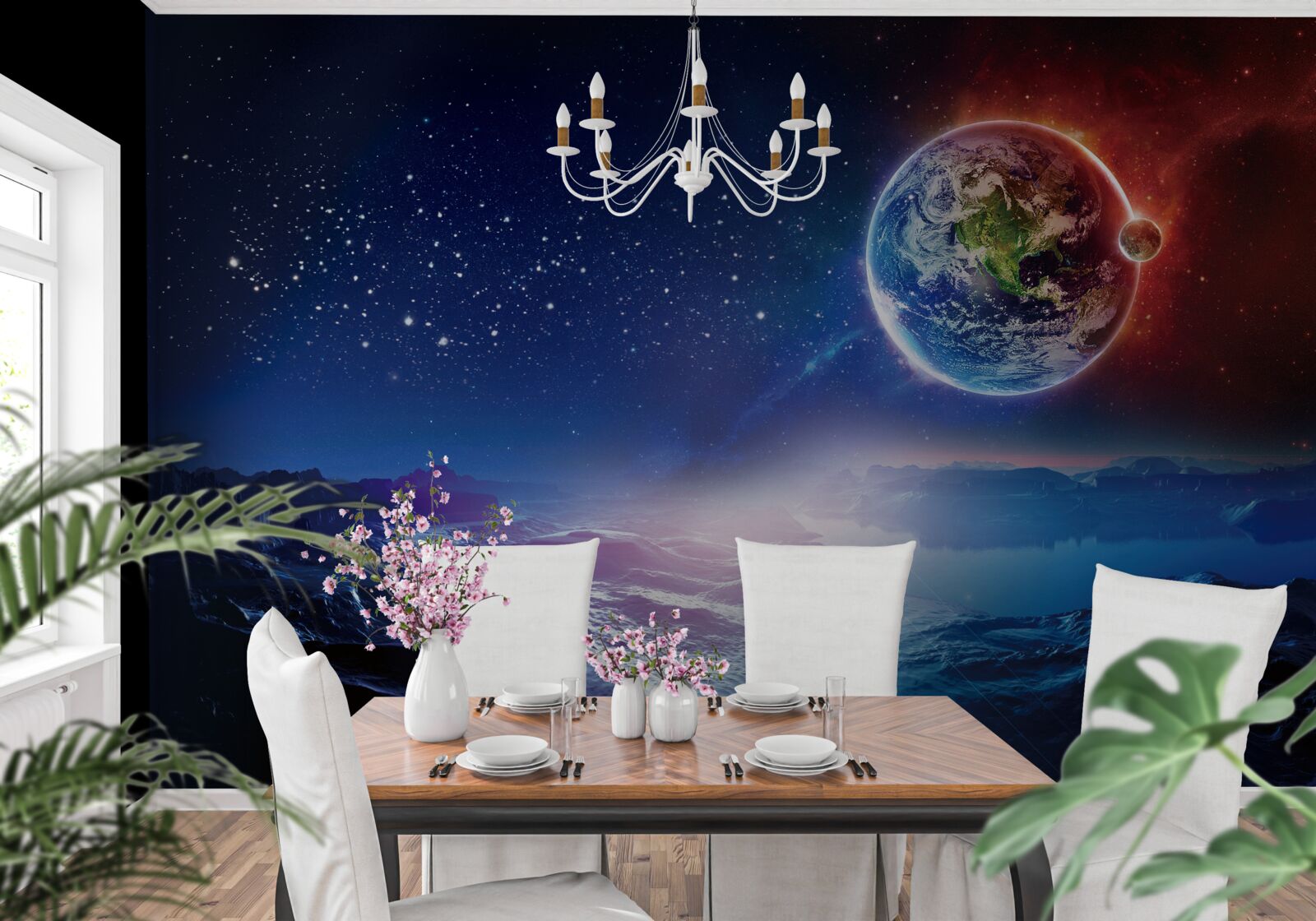 Fototapeta pohľad na Zem z inej planéty