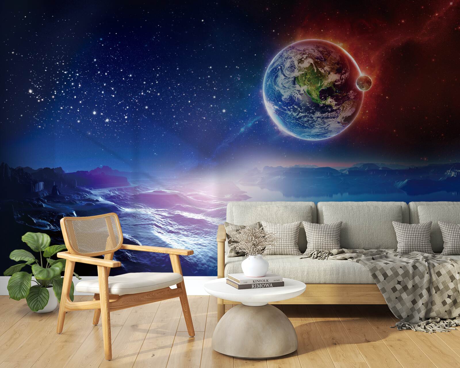 Fototapeta pohľad na Zem z inej planéty