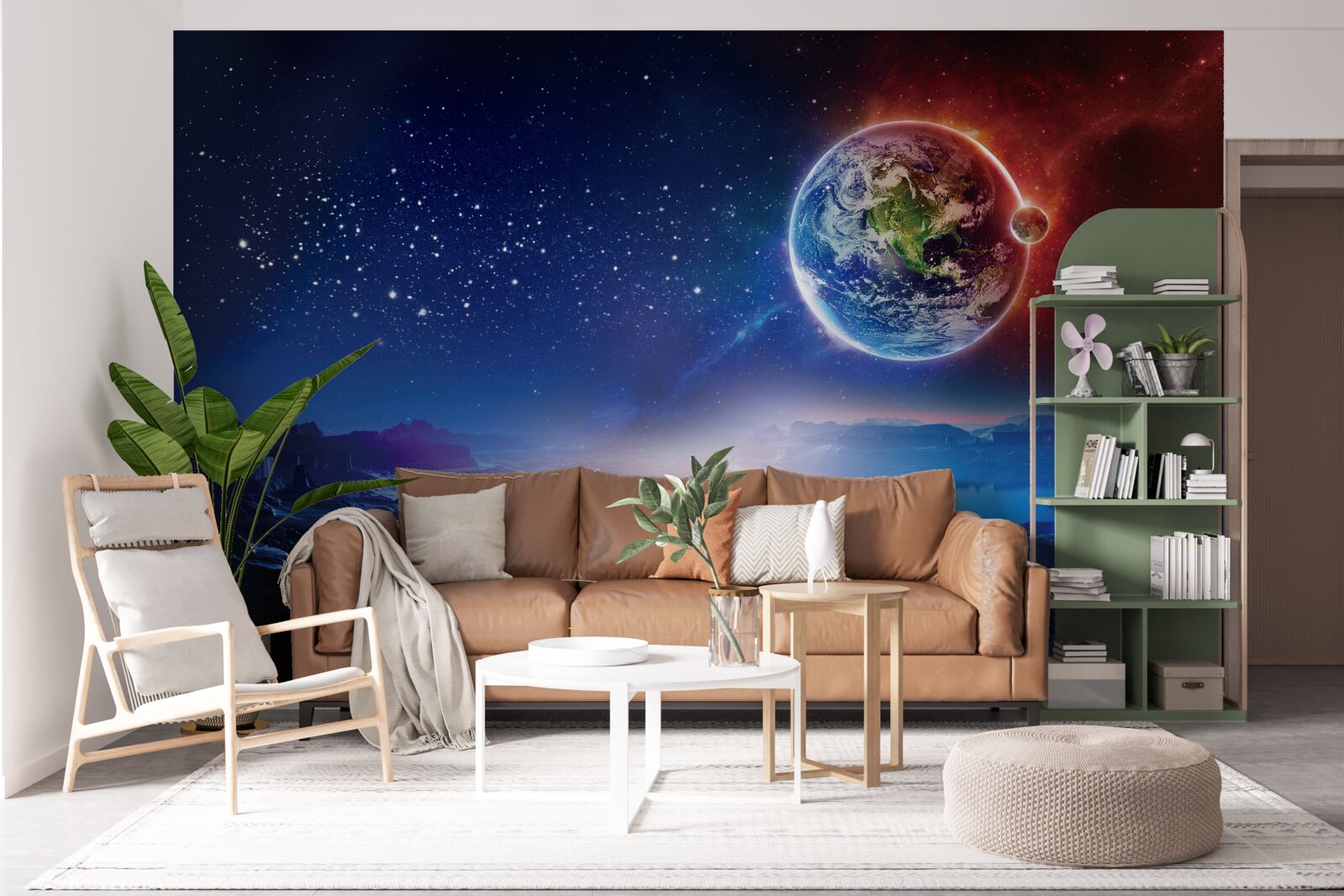 Fototapeta pohľad na Zem z inej planéty