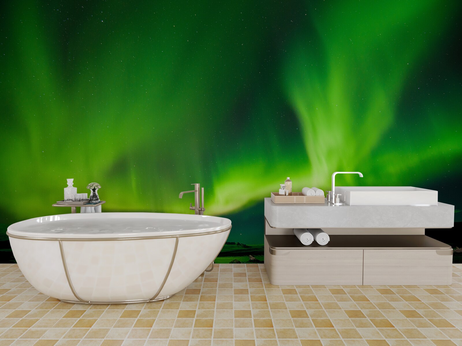 Fototapeta podmanivo veľkolepá polárna žiara