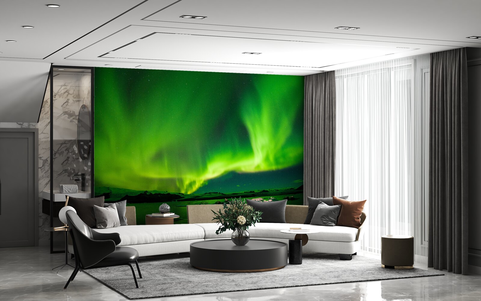 Fototapeta podmanivo veľkolepá polárna žiara