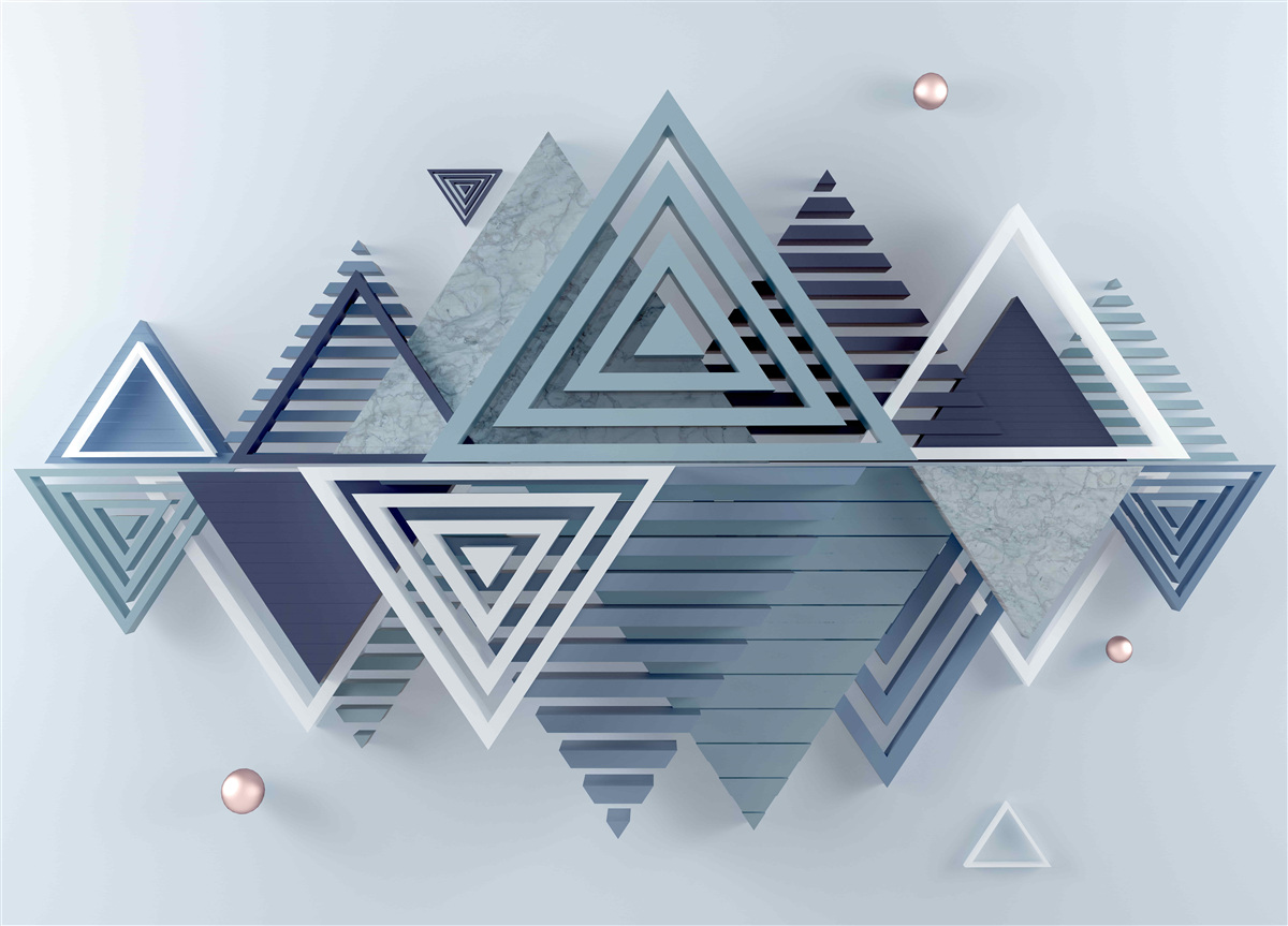 Fototapeta farebné a abstraktné trojuholníkové tvary