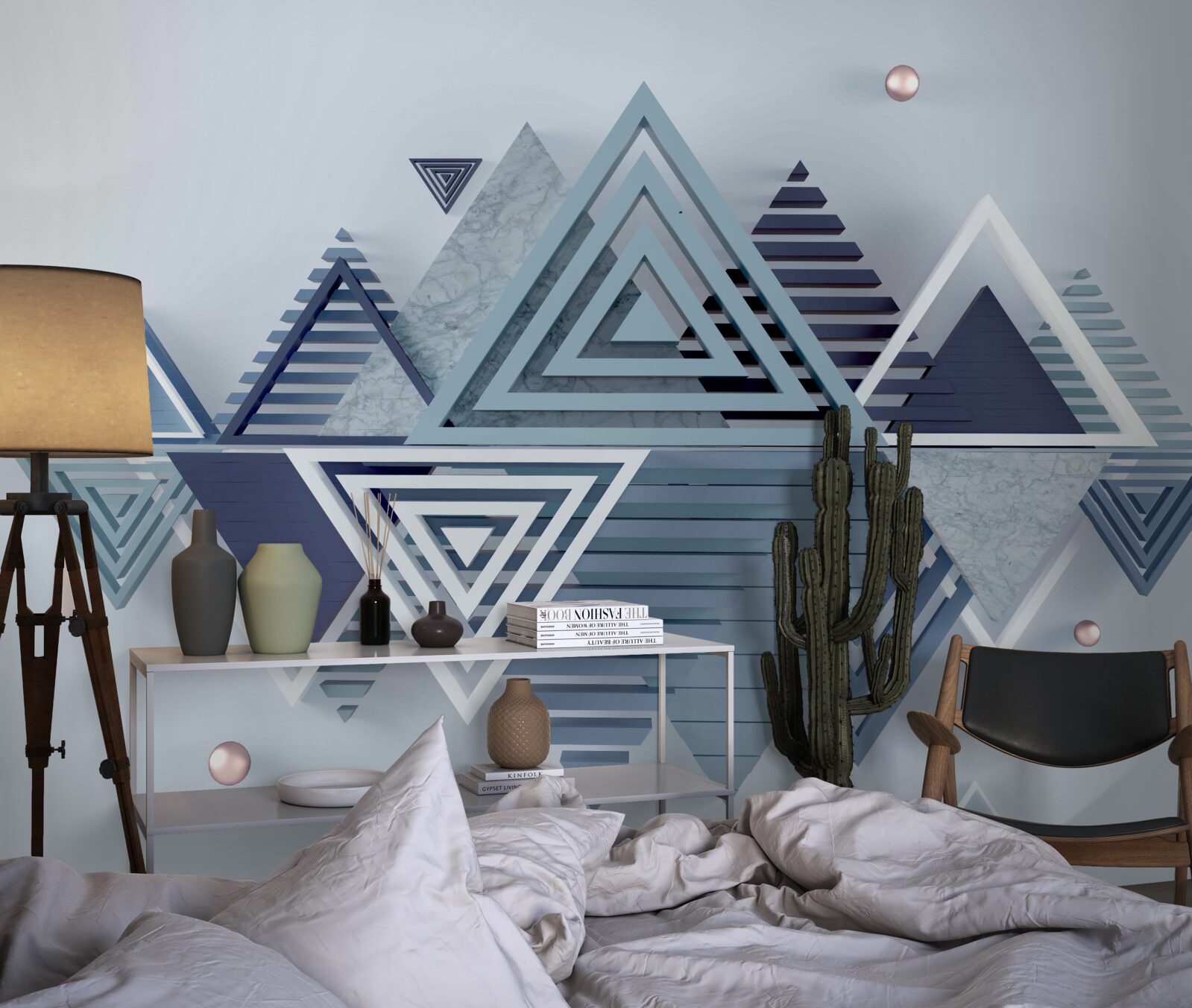 Fototapeta farebné a abstraktné trojuholníkové tvary