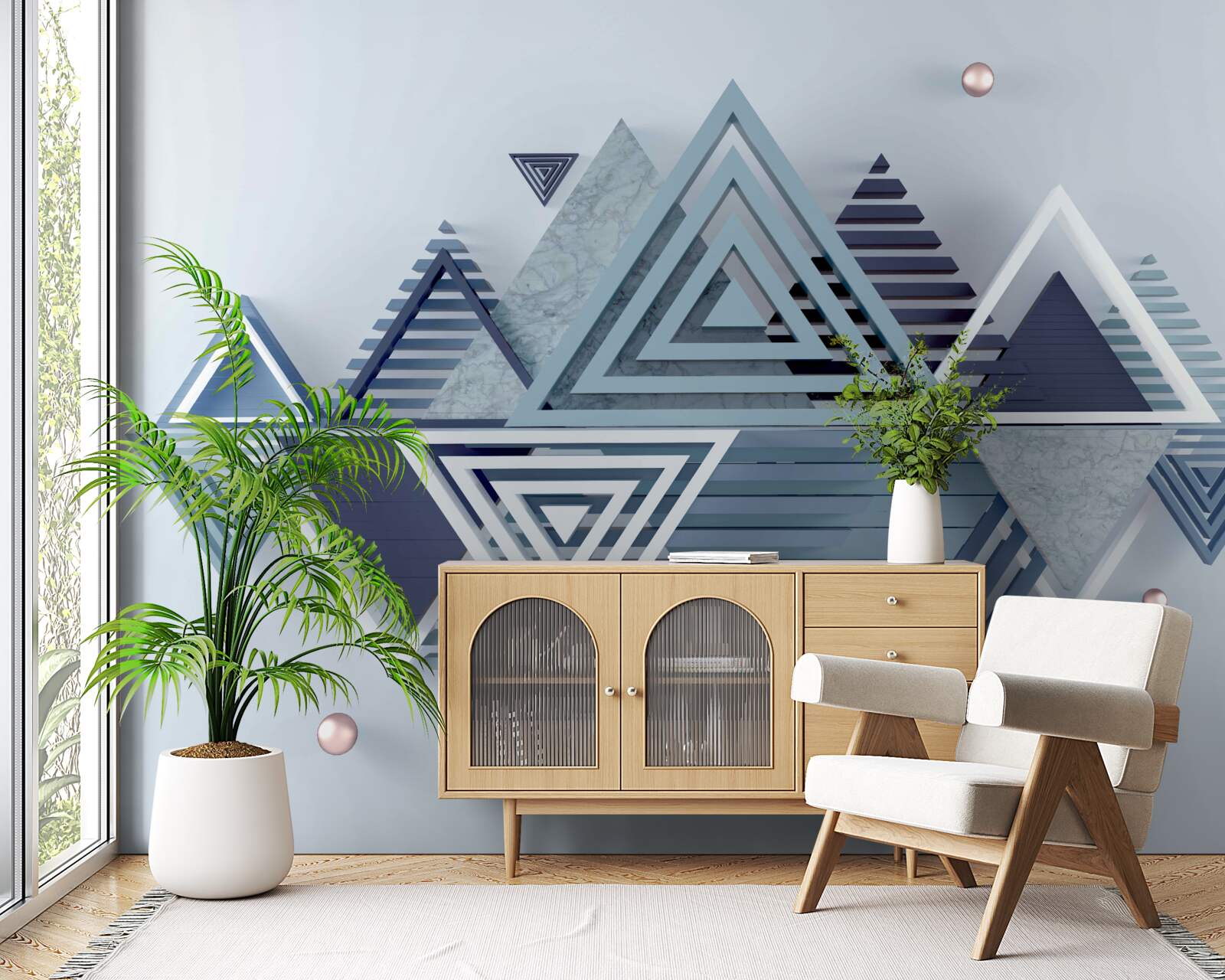 Fototapeta farebné a abstraktné trojuholníkové tvary