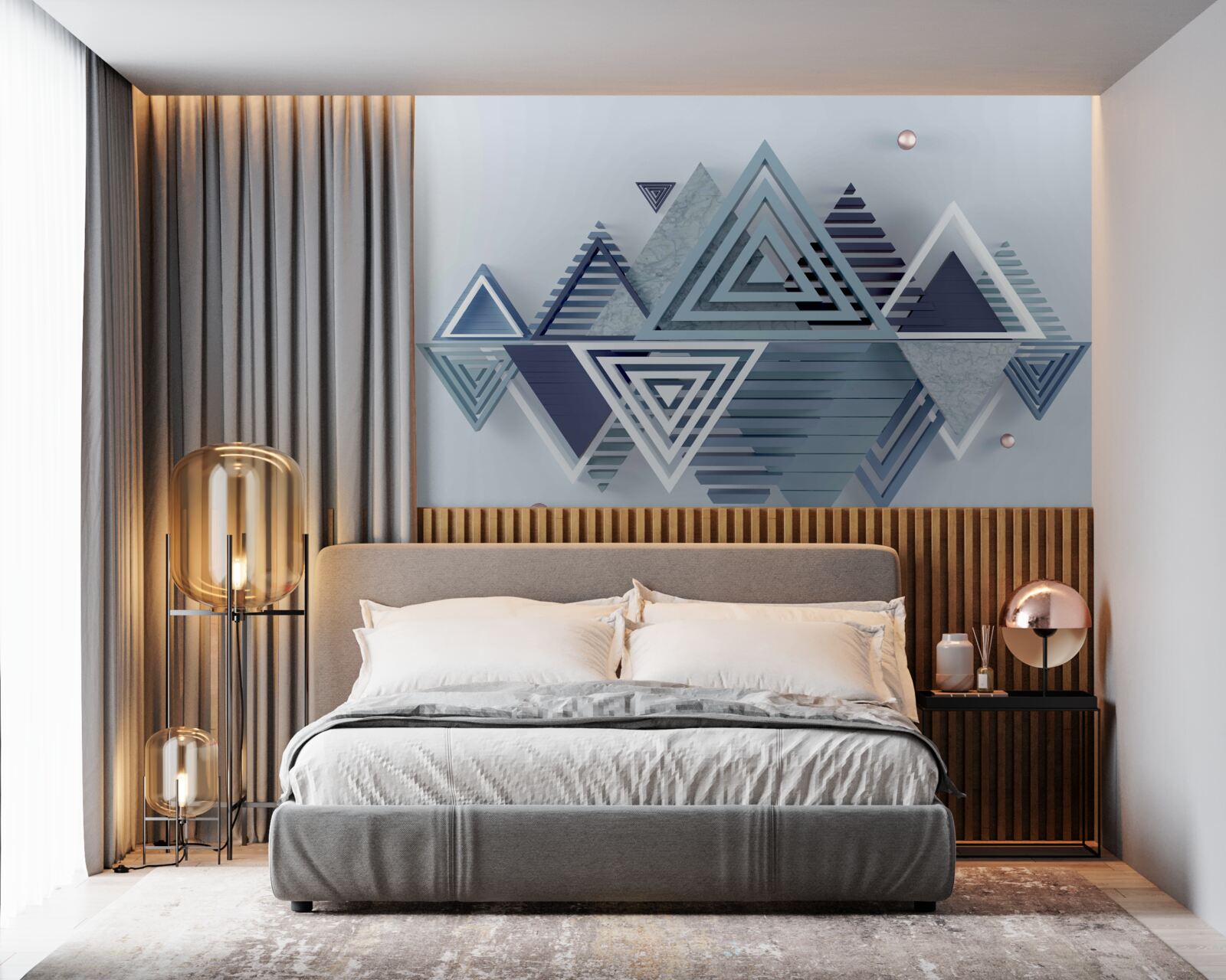 Fototapeta farebné a abstraktné trojuholníkové tvary