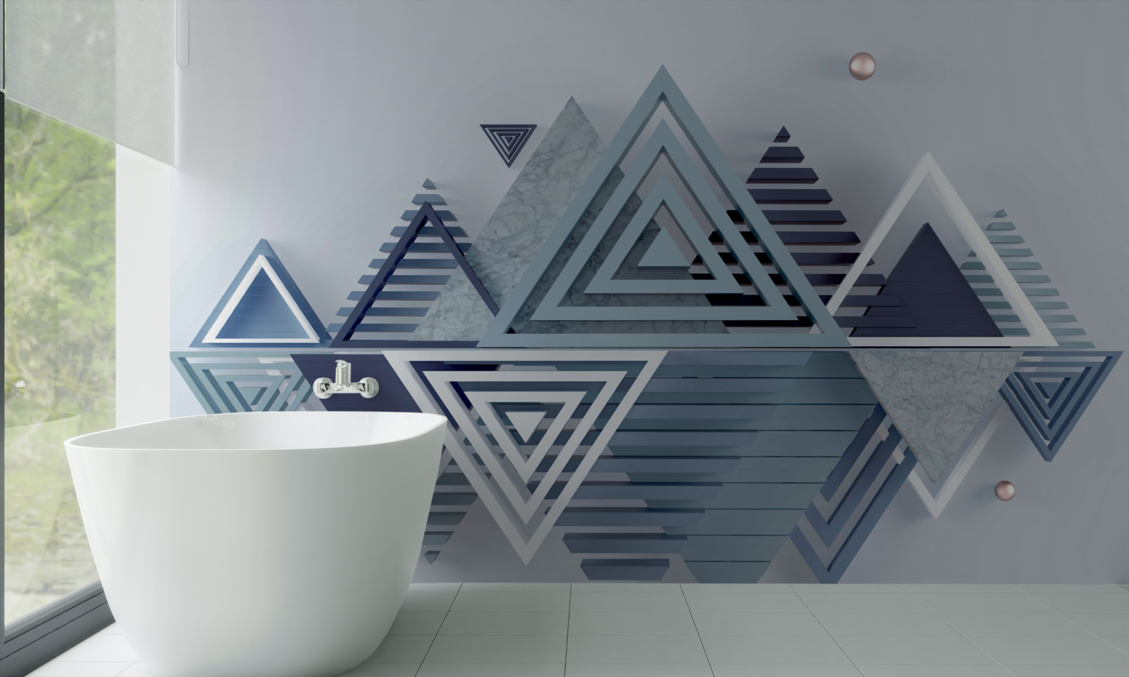 Fototapeta farebné a abstraktné trojuholníkové tvary