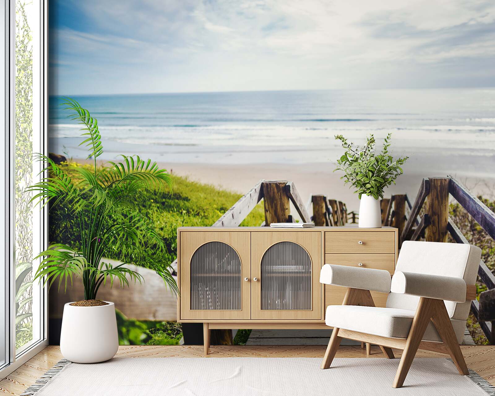 Fototapeta schody vedúce dolu k vode