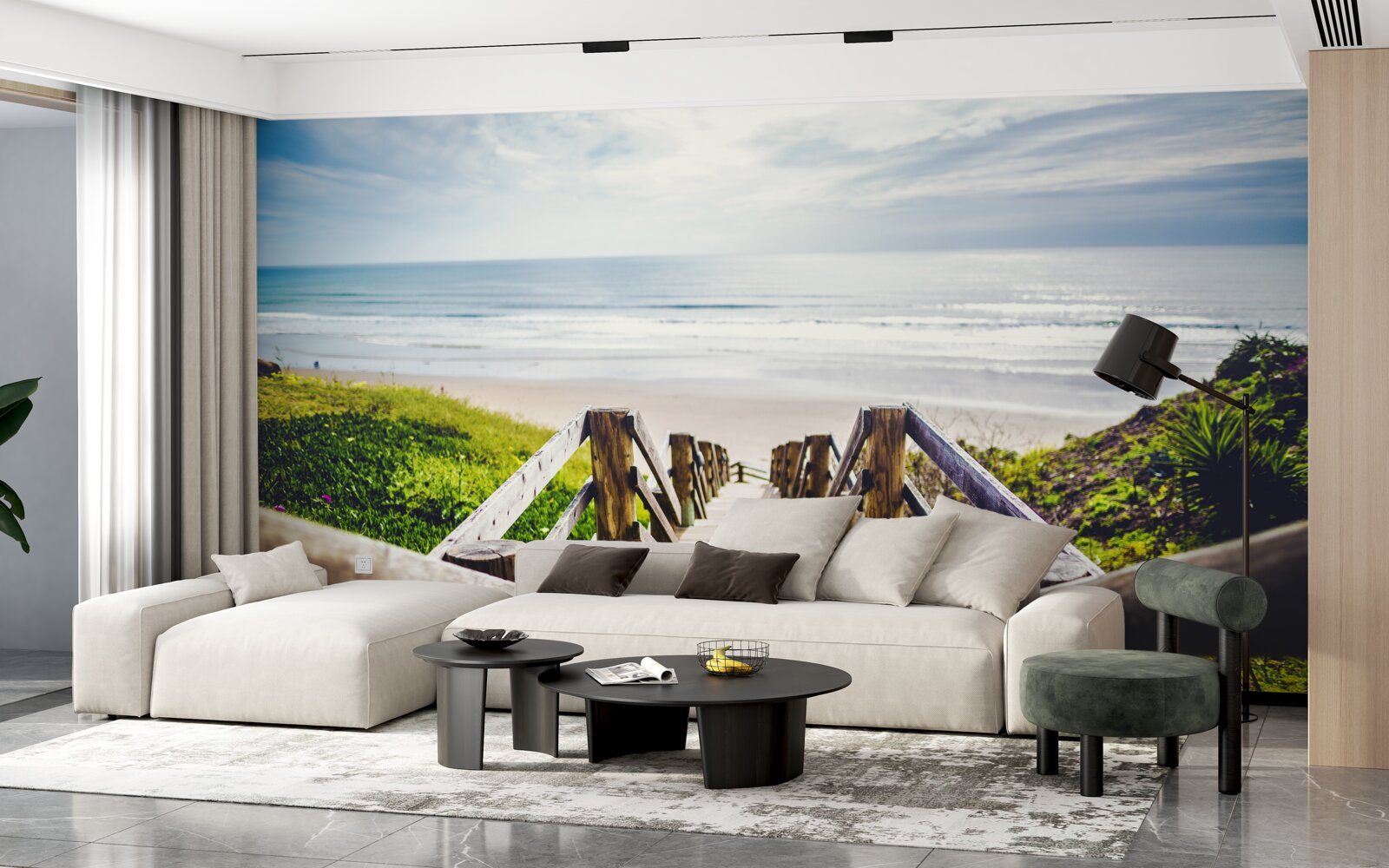 Fototapeta schody vedúce dolu k vode