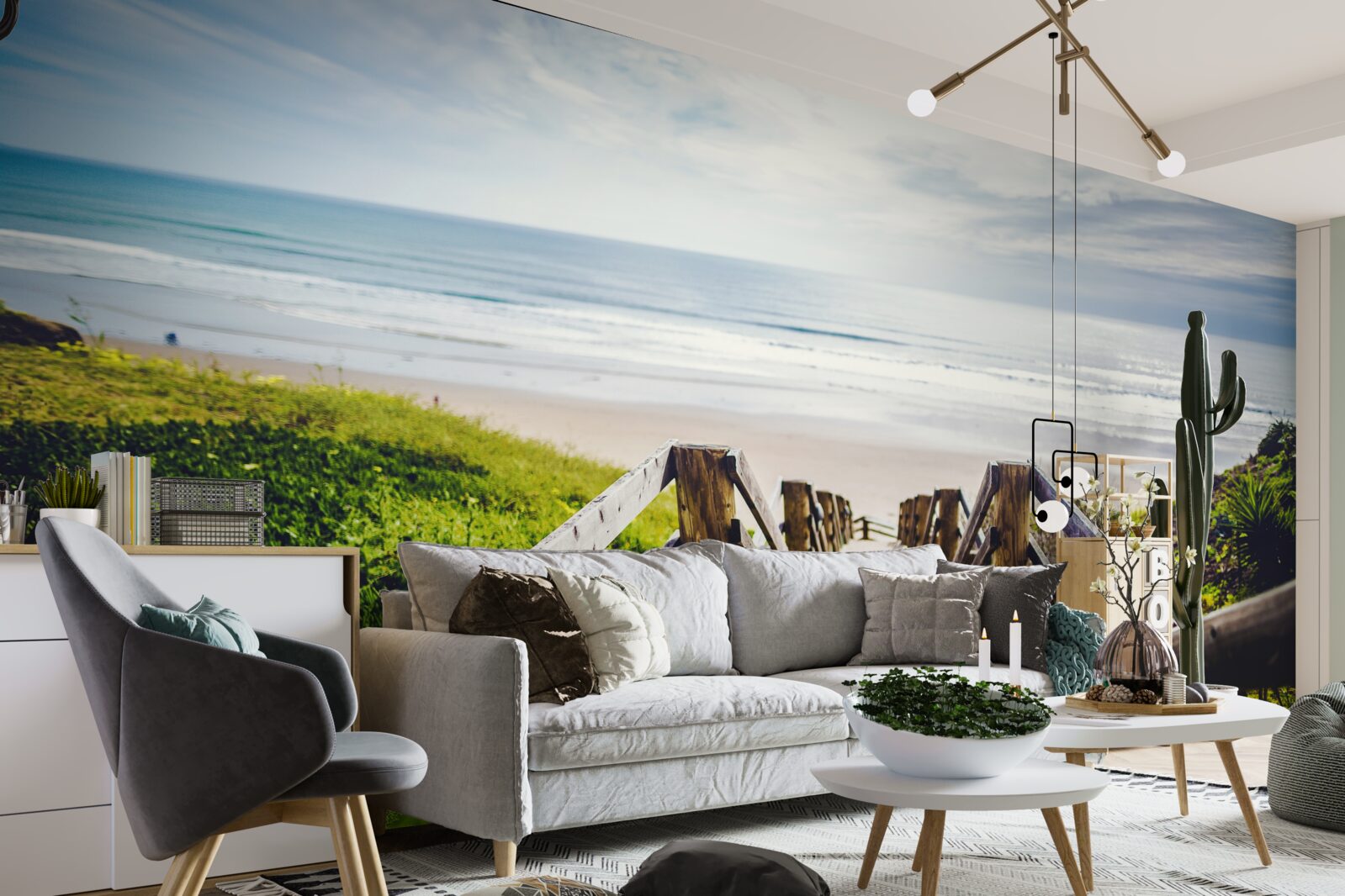 Fototapeta schody vedúce dolu k vode