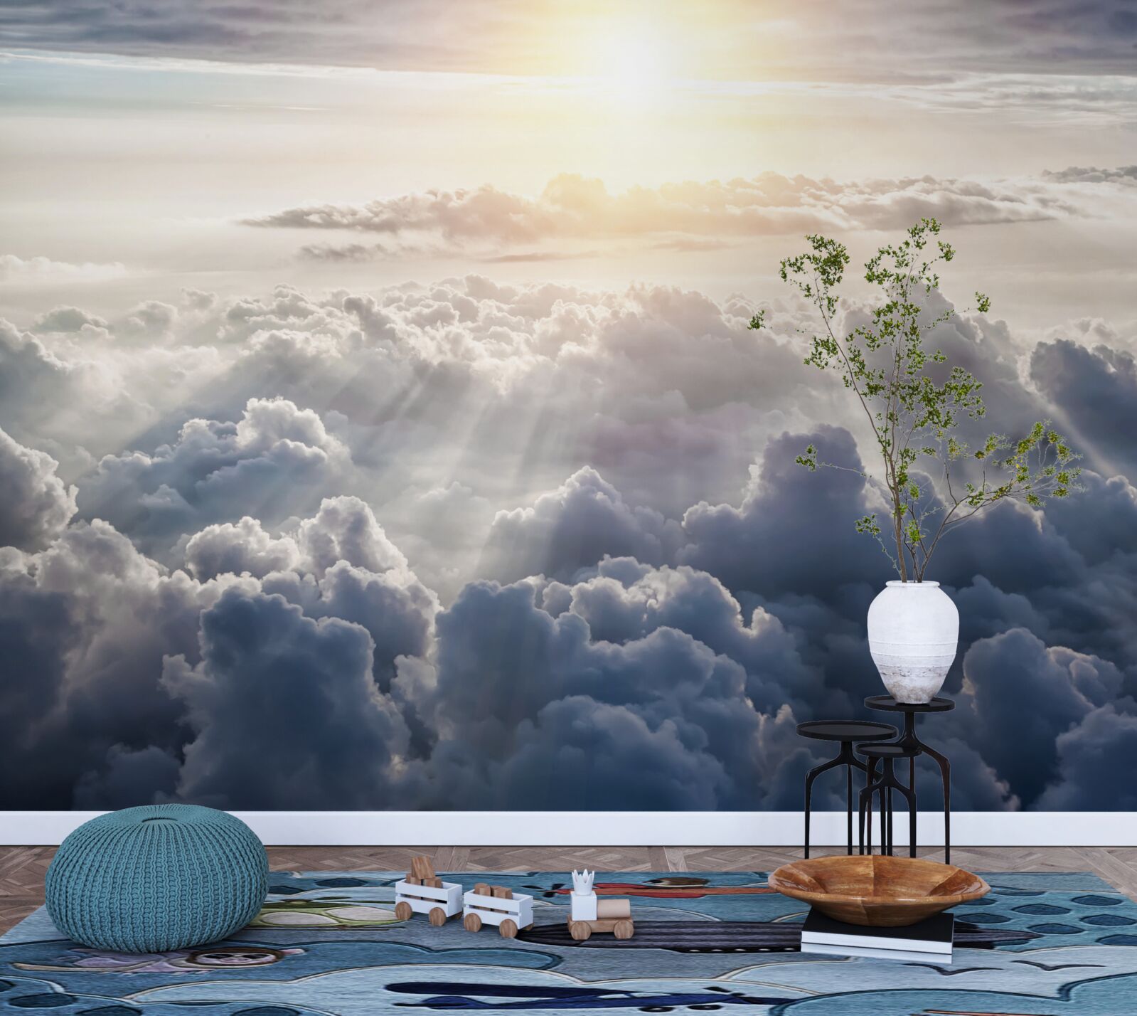 Fototapeta Svetlo bolo vysoko nad bujnými mrakmi