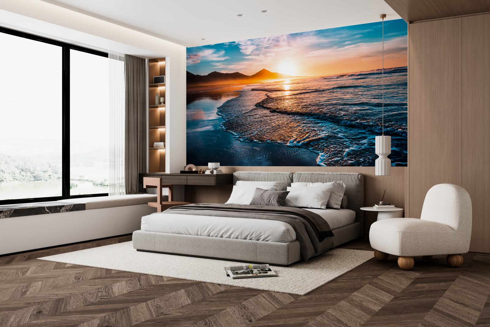 Fototapeta voda odráža slnečné svetlo