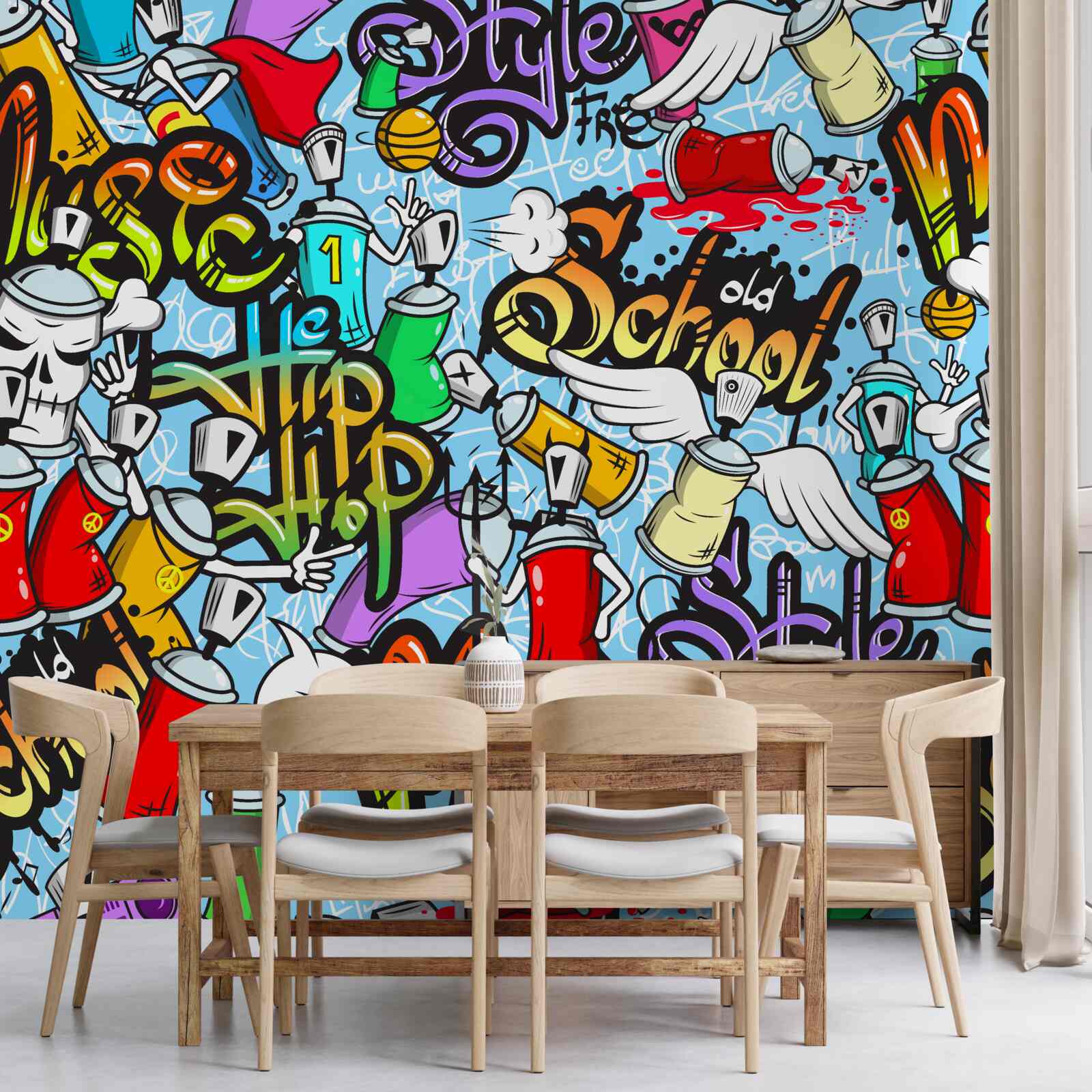 Fototapeta graffiti v rôznych farbách