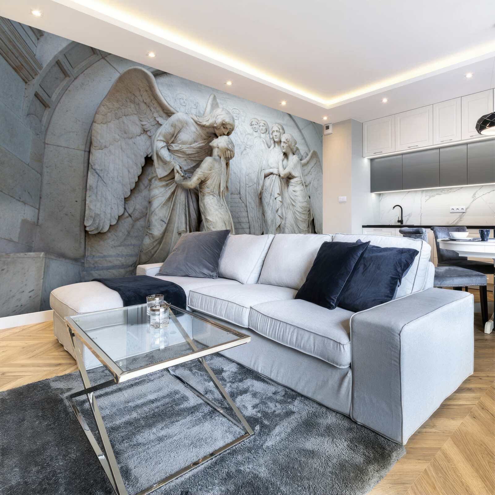 Fototapeta kompozícia sôch zobrazujúcich anjelov