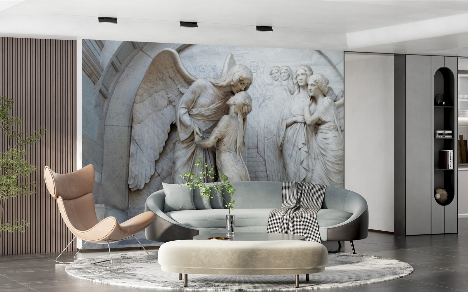 Fototapeta kompozícia sôch zobrazujúcich anjelov