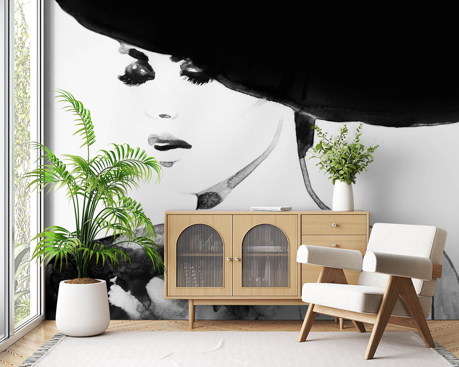 Fototapeta dievča s klobúkom zobrazené na fotografii