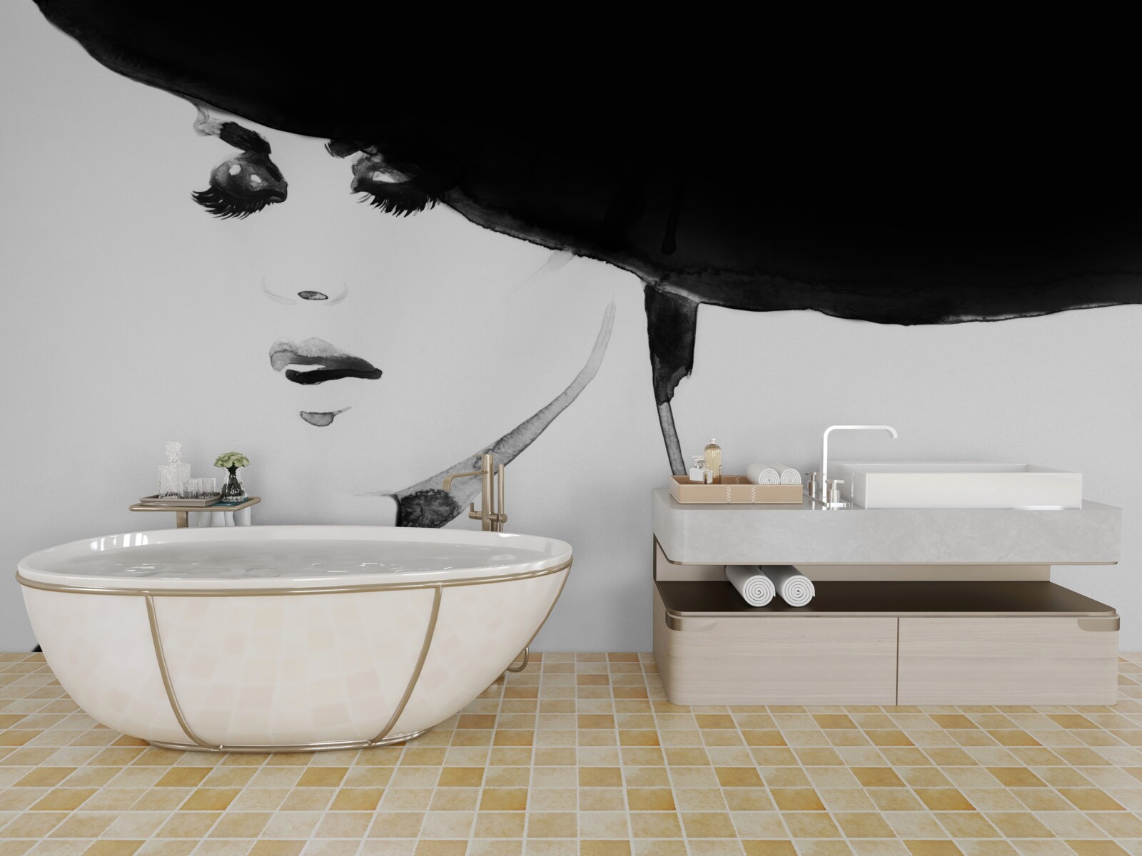 Fototapeta dievča s klobúkom zobrazené na fotografii