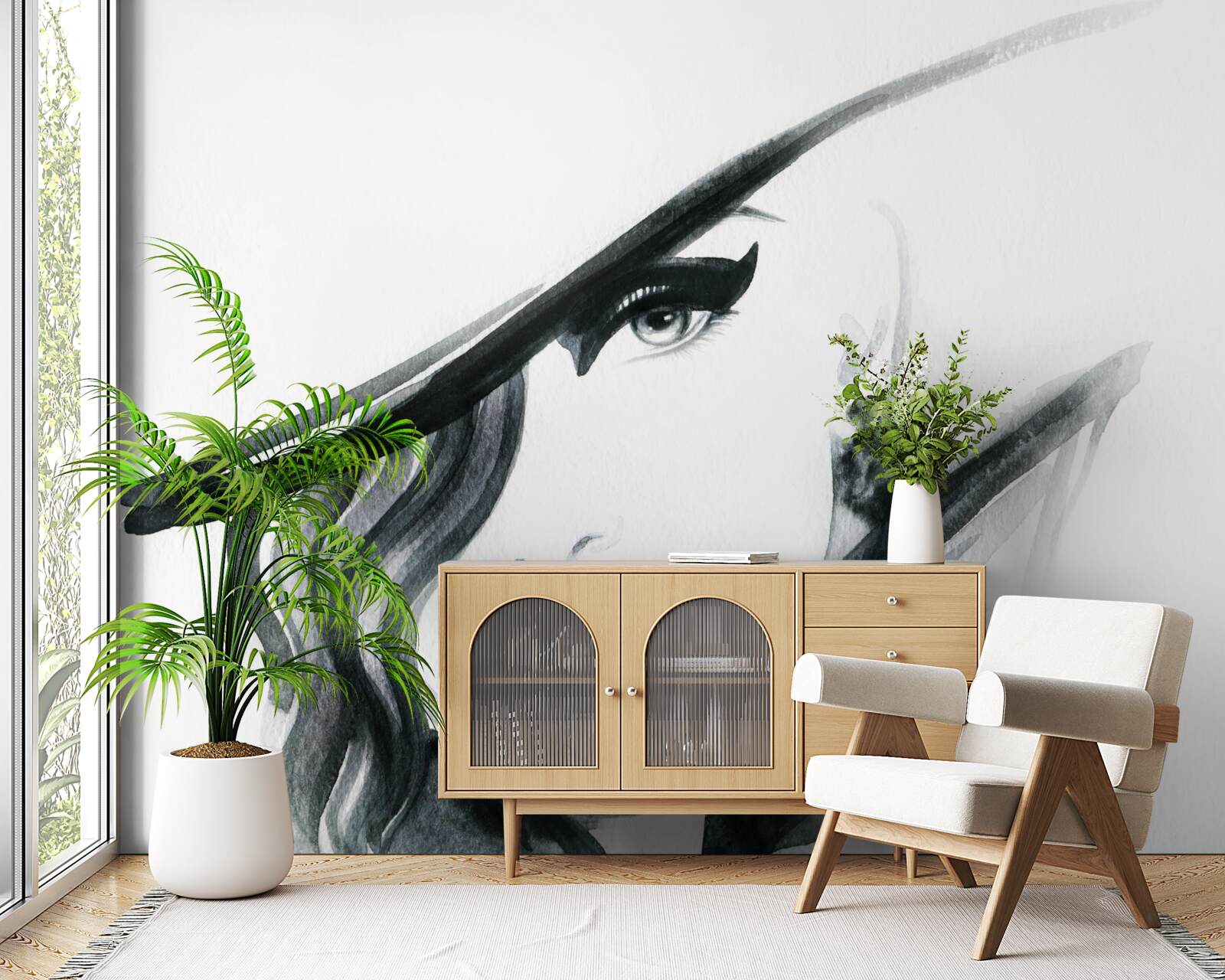 Fototapeta obraz dievčaťa s červenými perami