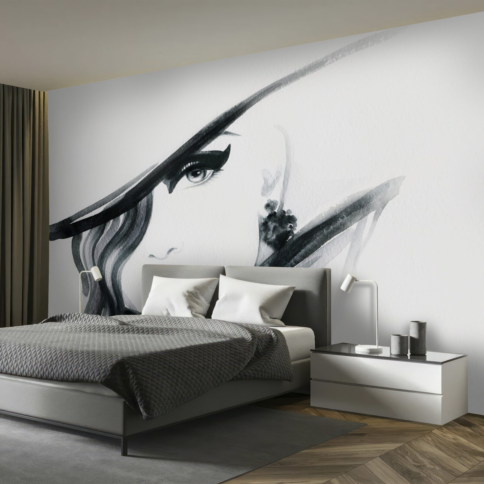 Fototapeta obraz dievčaťa s červenými perami