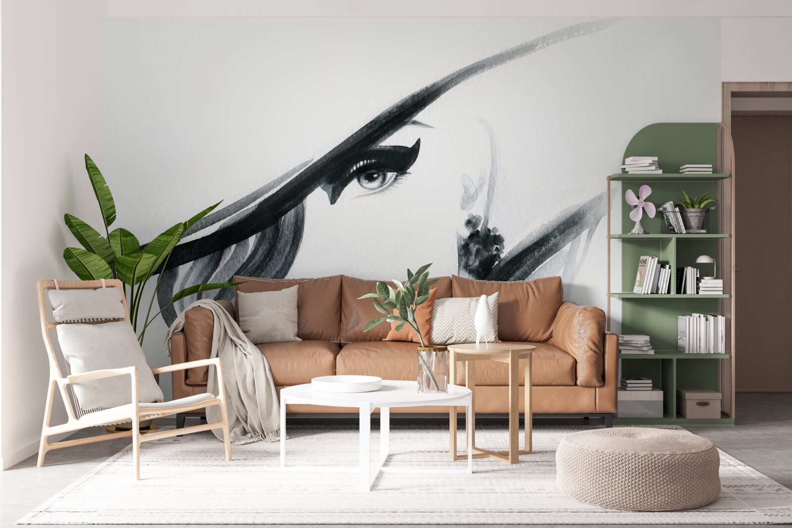 Fototapeta obraz dievčaťa s červenými perami