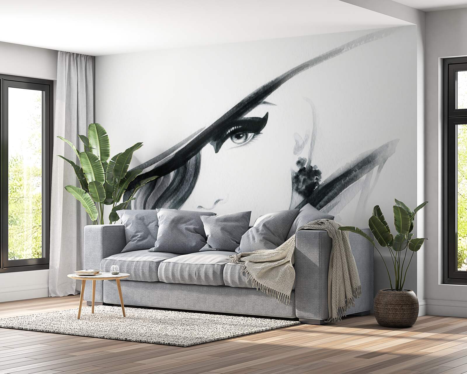 Fototapeta obraz dievčaťa s červenými perami