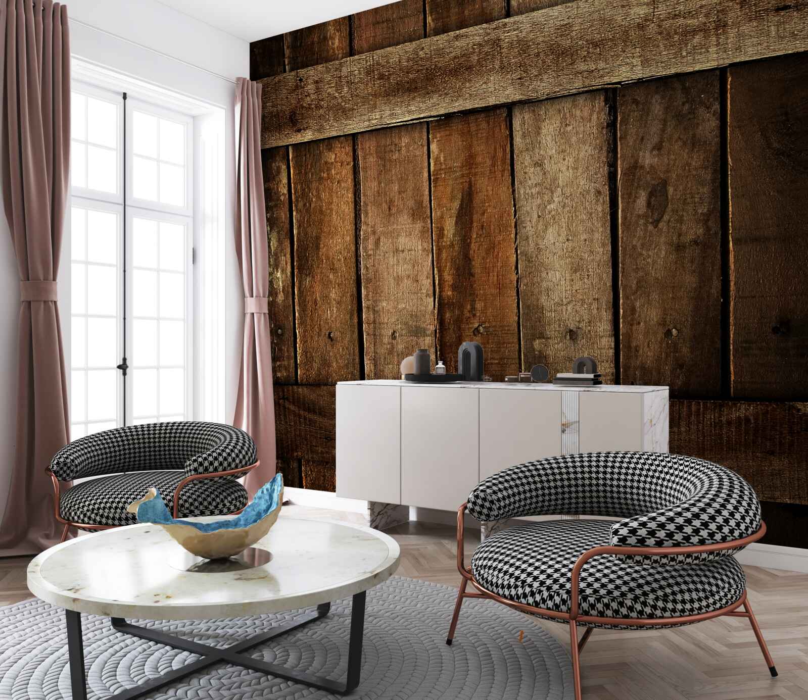 Fototapeta drevené plotové dosky