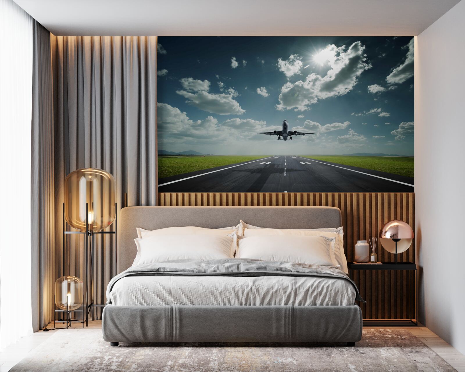 Fototapeta lietadlo štartuje z dráhy