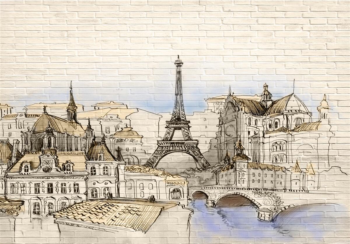 Fototapeta hlavné turistické atrakcie Paríža