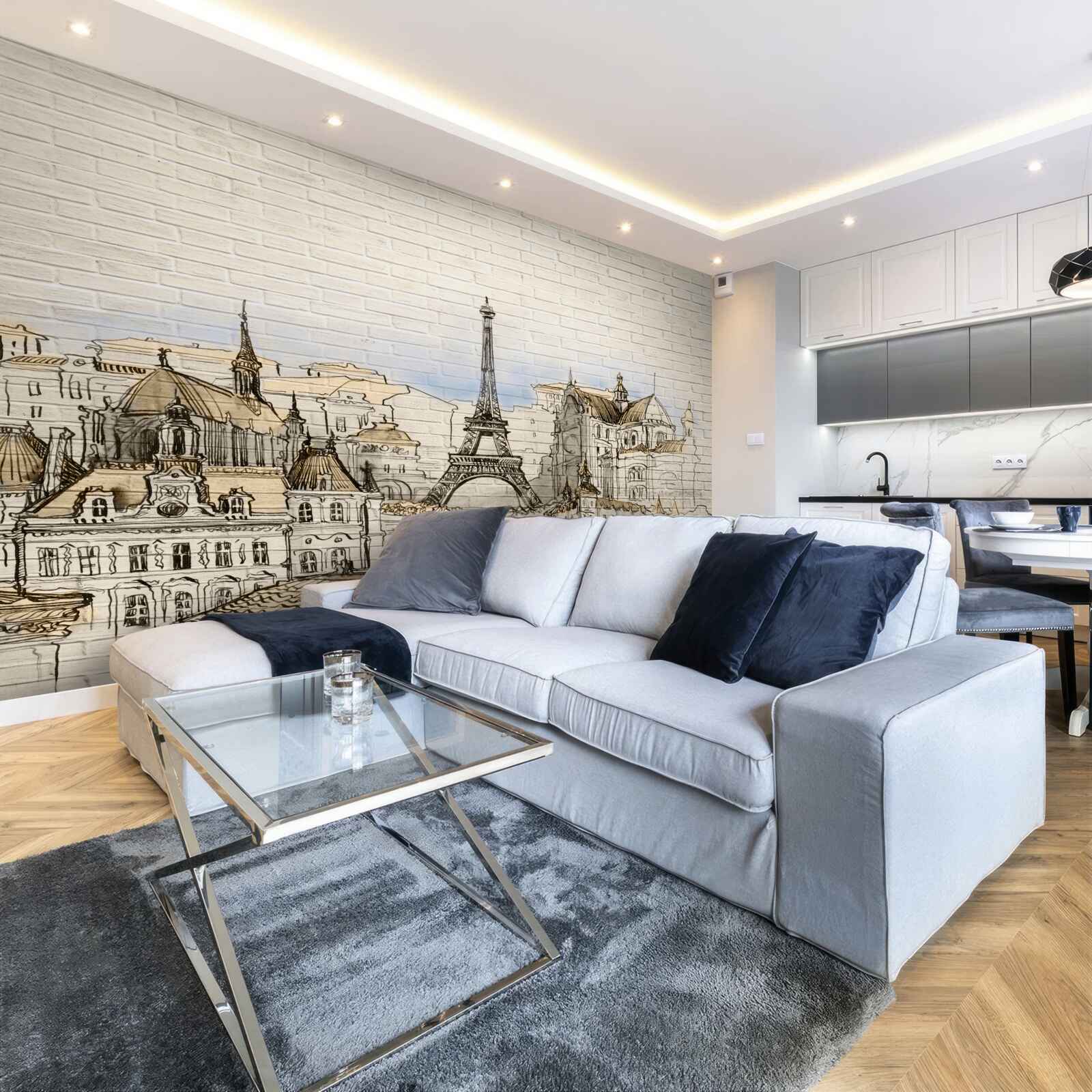 Fototapeta hlavné turistické atrakcie Paríža