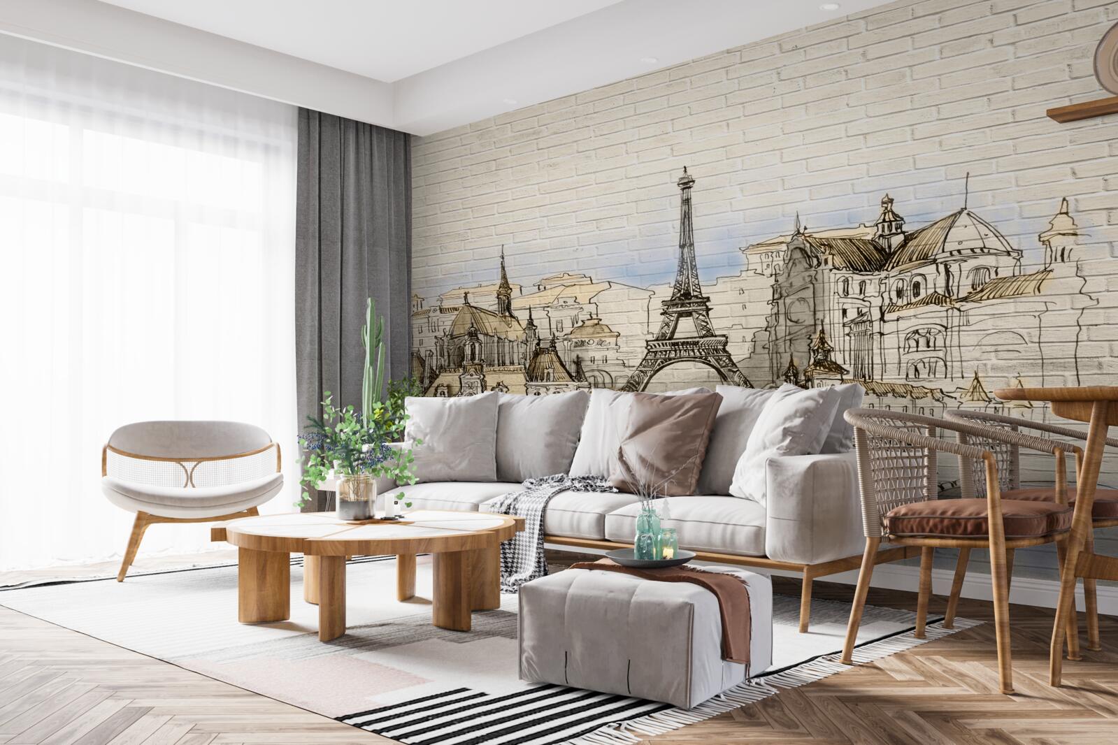 Fototapeta hlavné turistické atrakcie Paríža