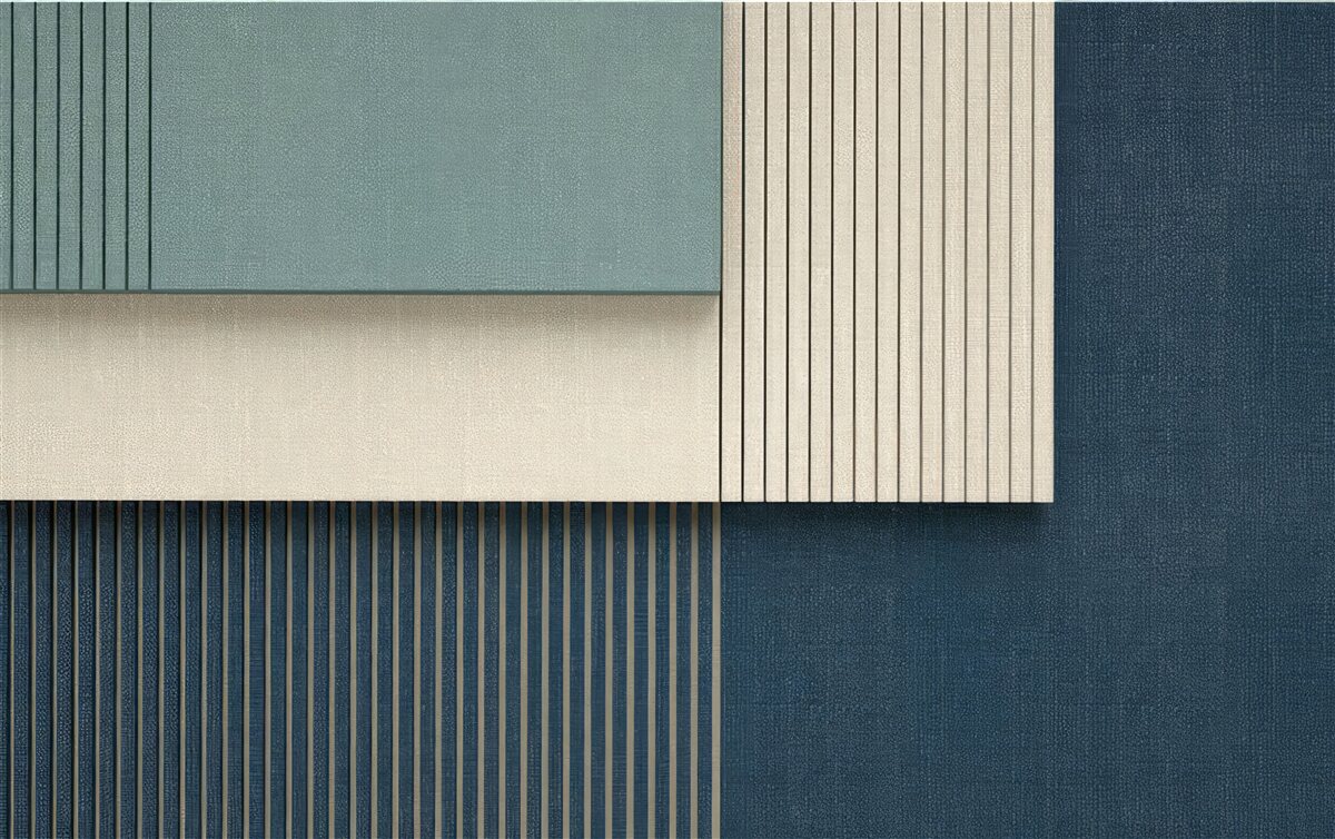 Fototapeta pozadie v modrej, béžovej a zelenej farbe