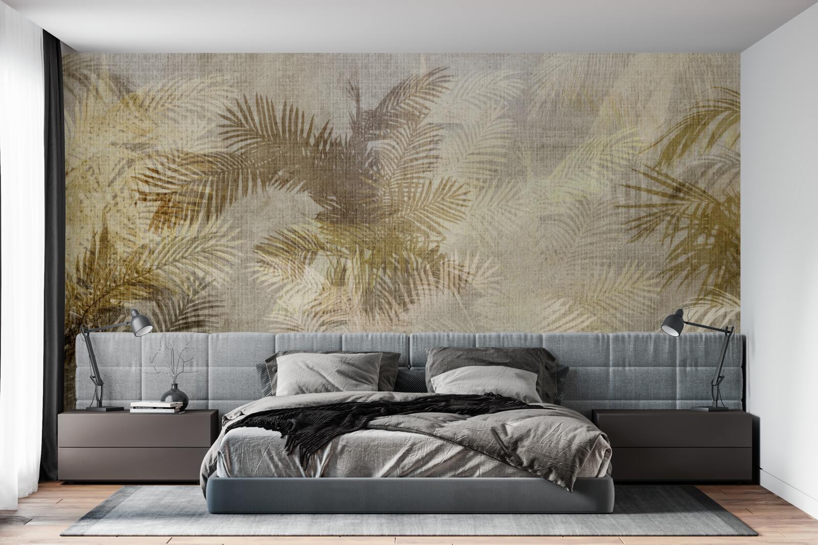 Fototapeta obrázok na pozadí s listami papradia