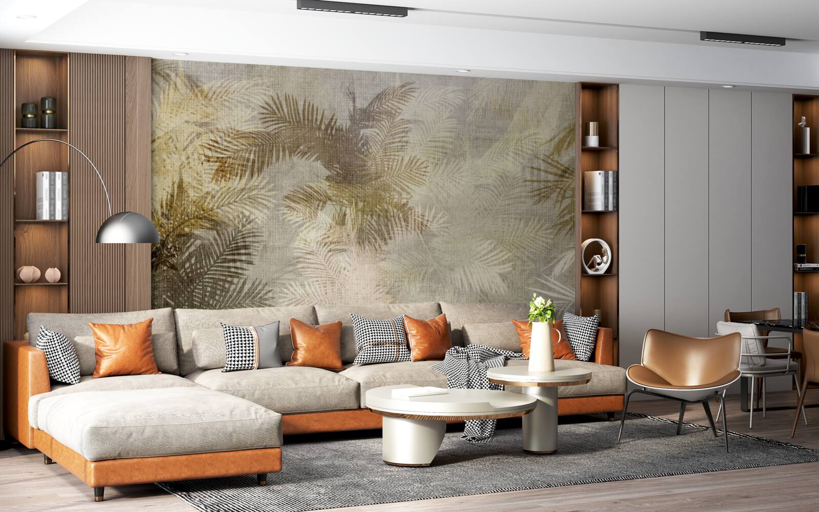 Fototapeta obrázok na pozadí s listami papradia