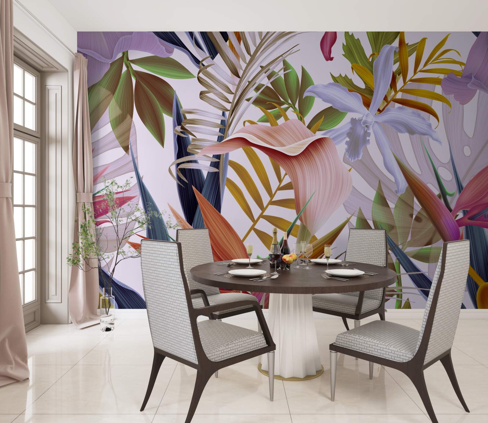 Fototapeta veľké rastliny rôznych farieb