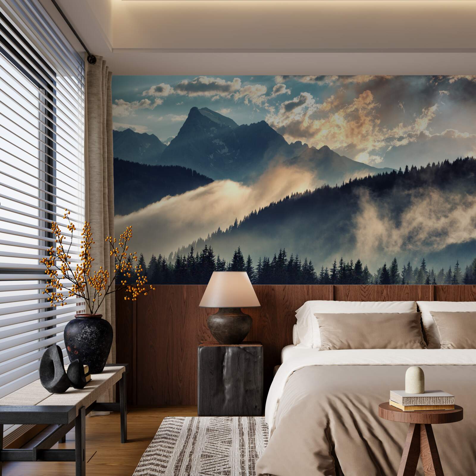 Fototapeta ráno pod majestátnymi štítmi