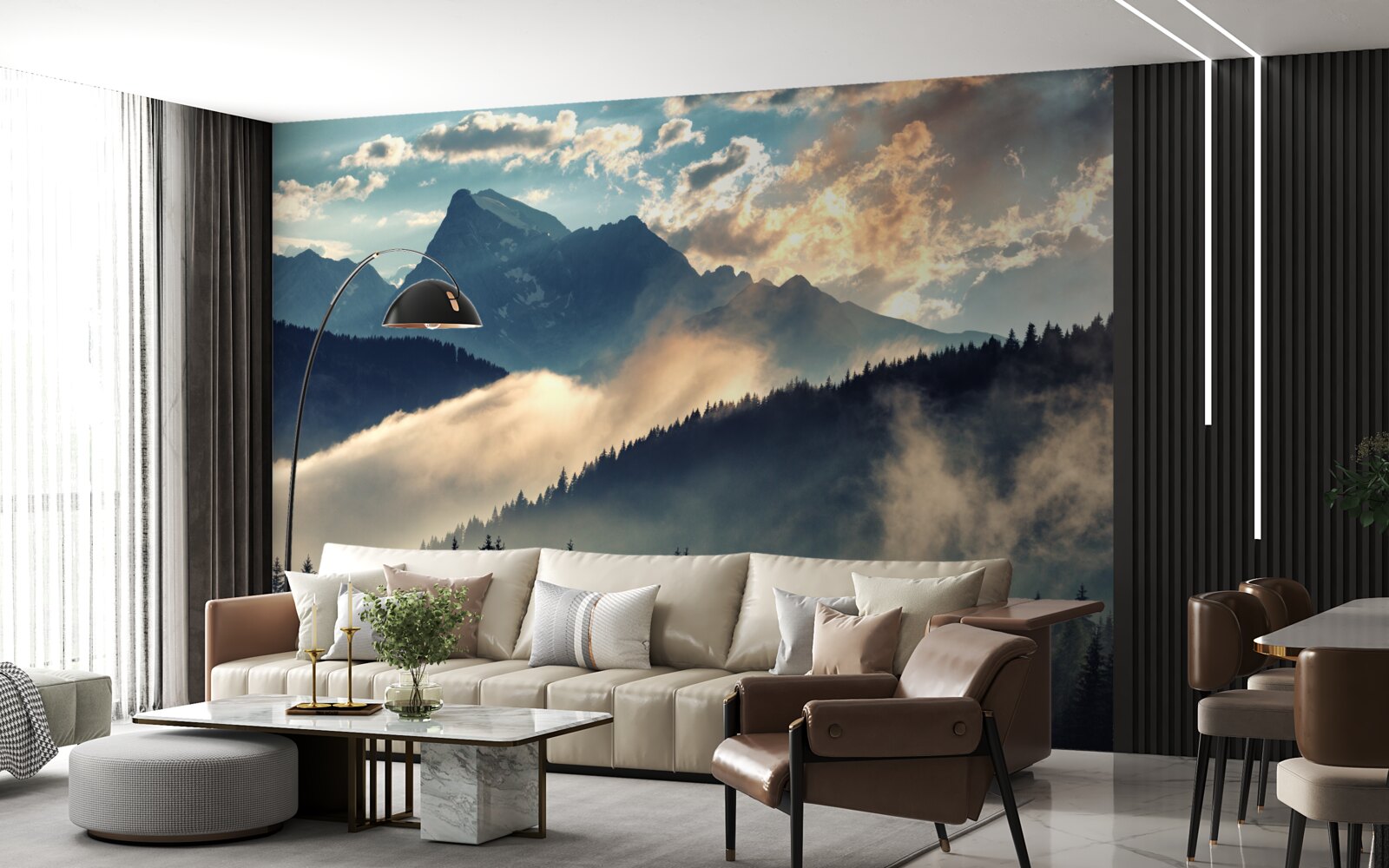 Fototapeta ráno pod majestátnymi štítmi