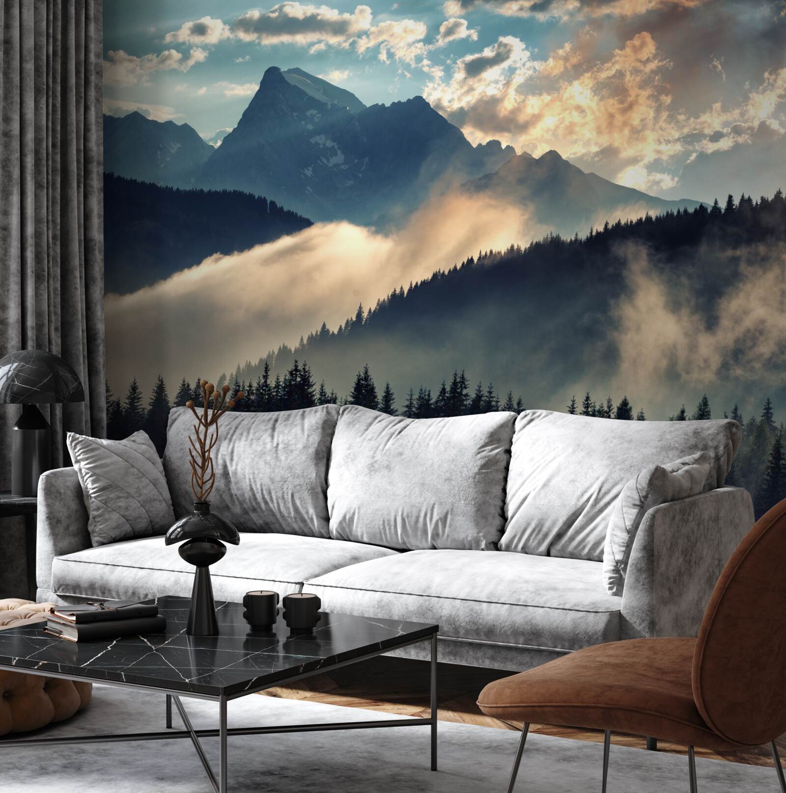 Fototapeta ráno pod majestátnymi štítmi