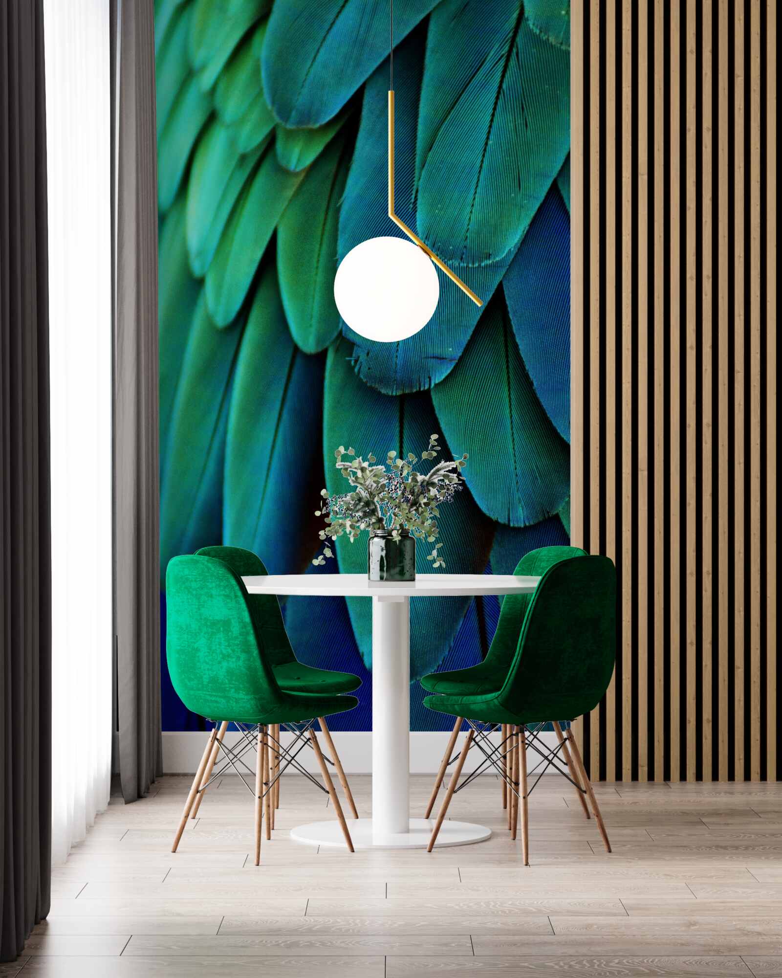 Fototapeta listy sú veľké a tmavo zelené