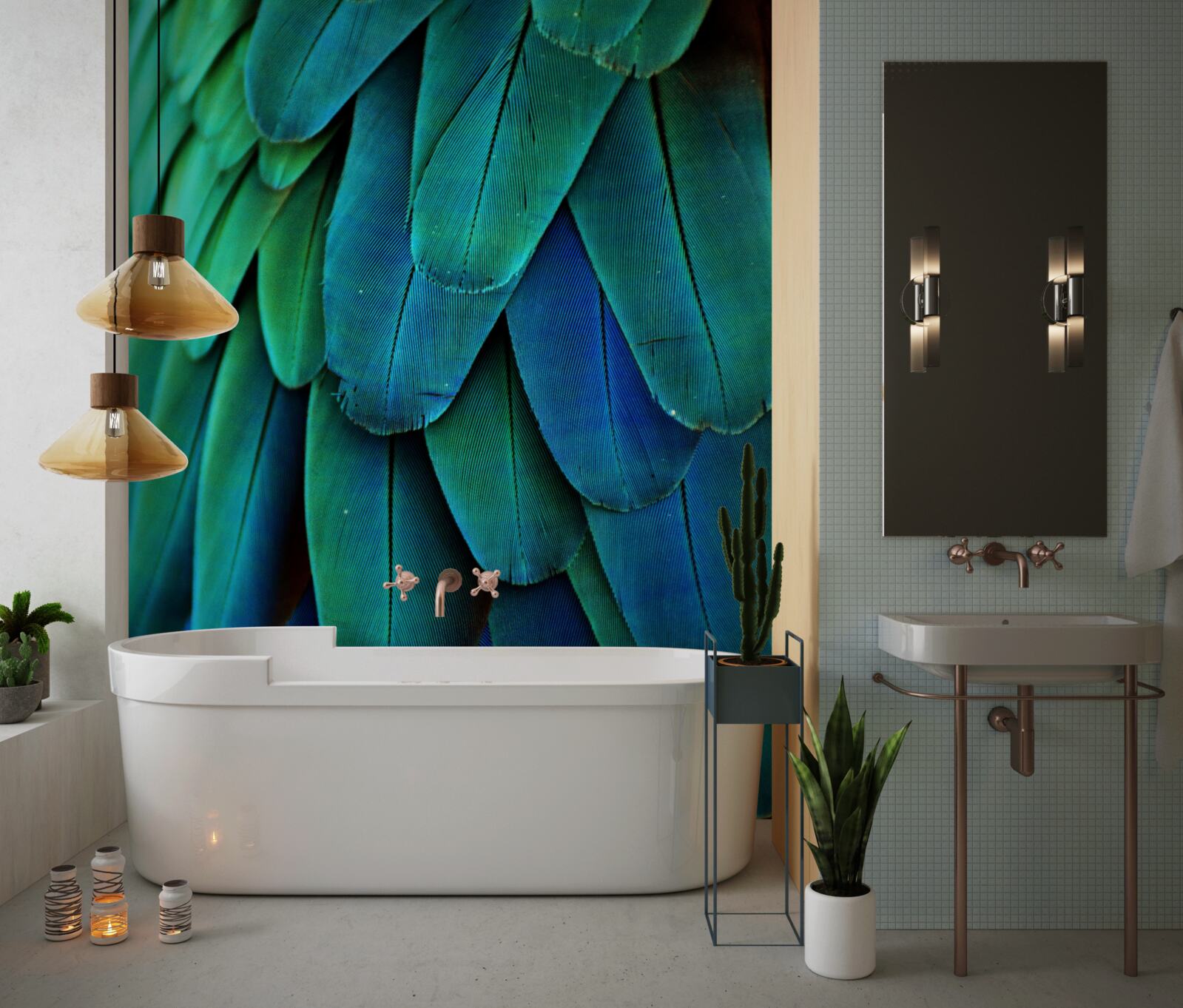 Fototapeta listy sú veľké a tmavo zelené