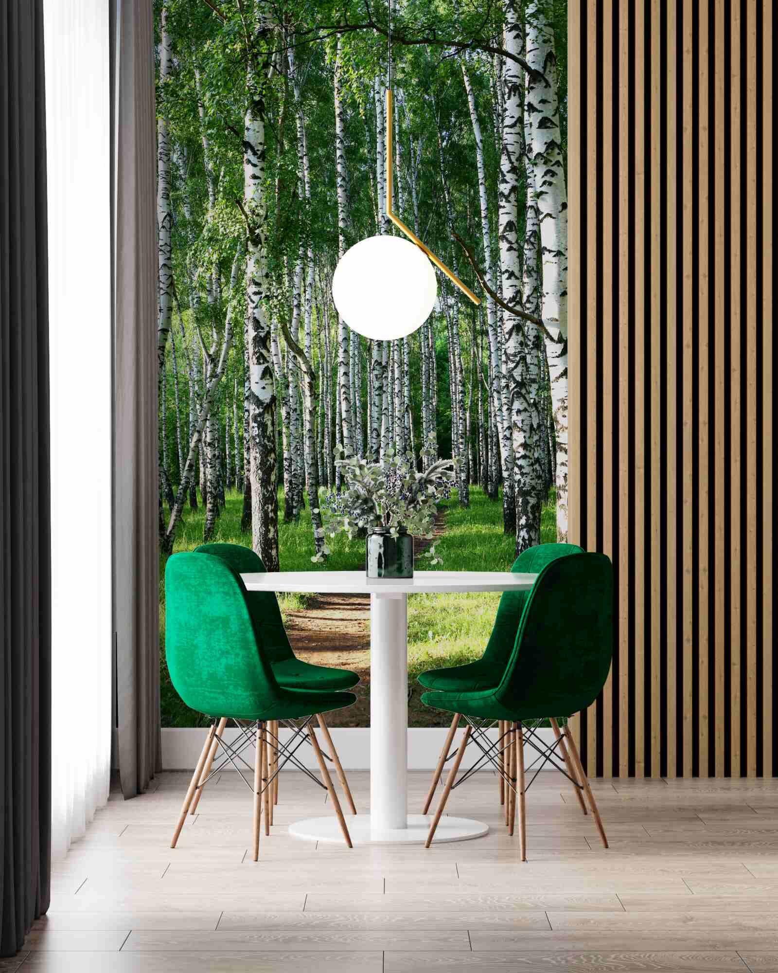 Fototapeta cesta vedúca cez brezový háj