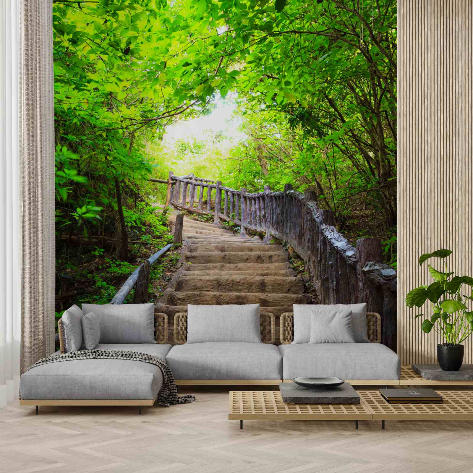 Fototapeta zelené schody