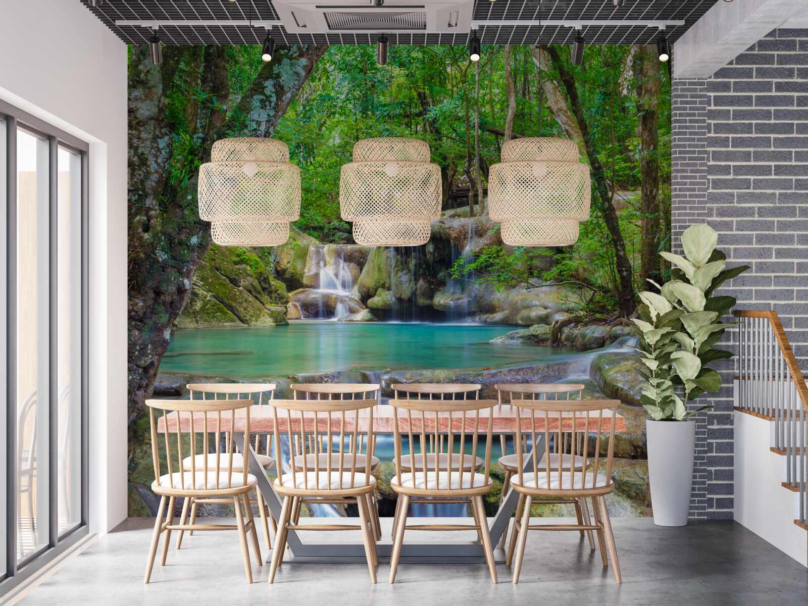 Fototapeta malý lesný vodopád