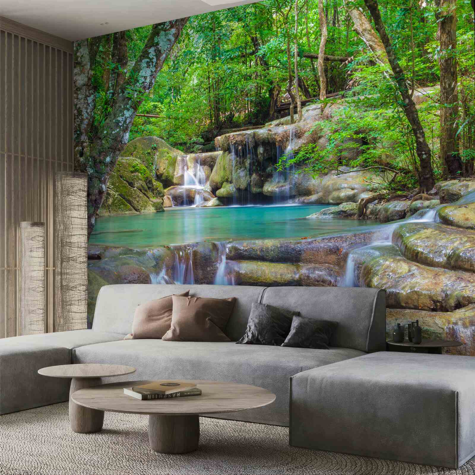 Fototapeta malý lesný vodopád