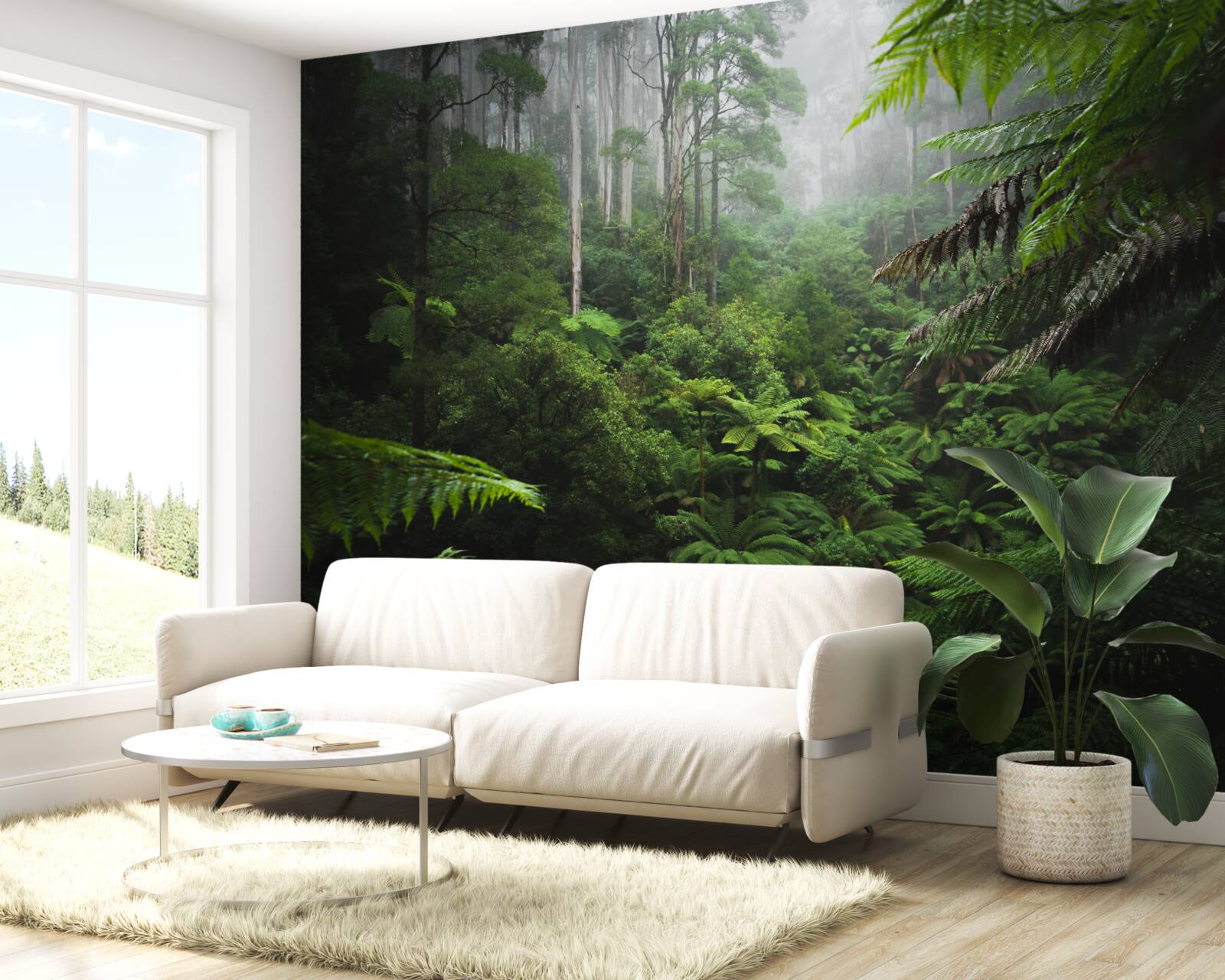 Fototapeta hustý smaragdový les